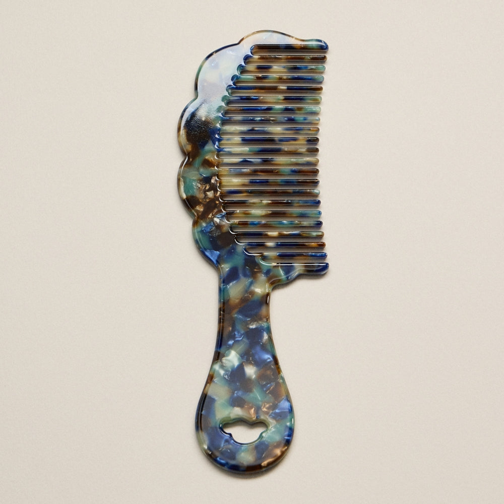 Marbled Acetate Handle Comb