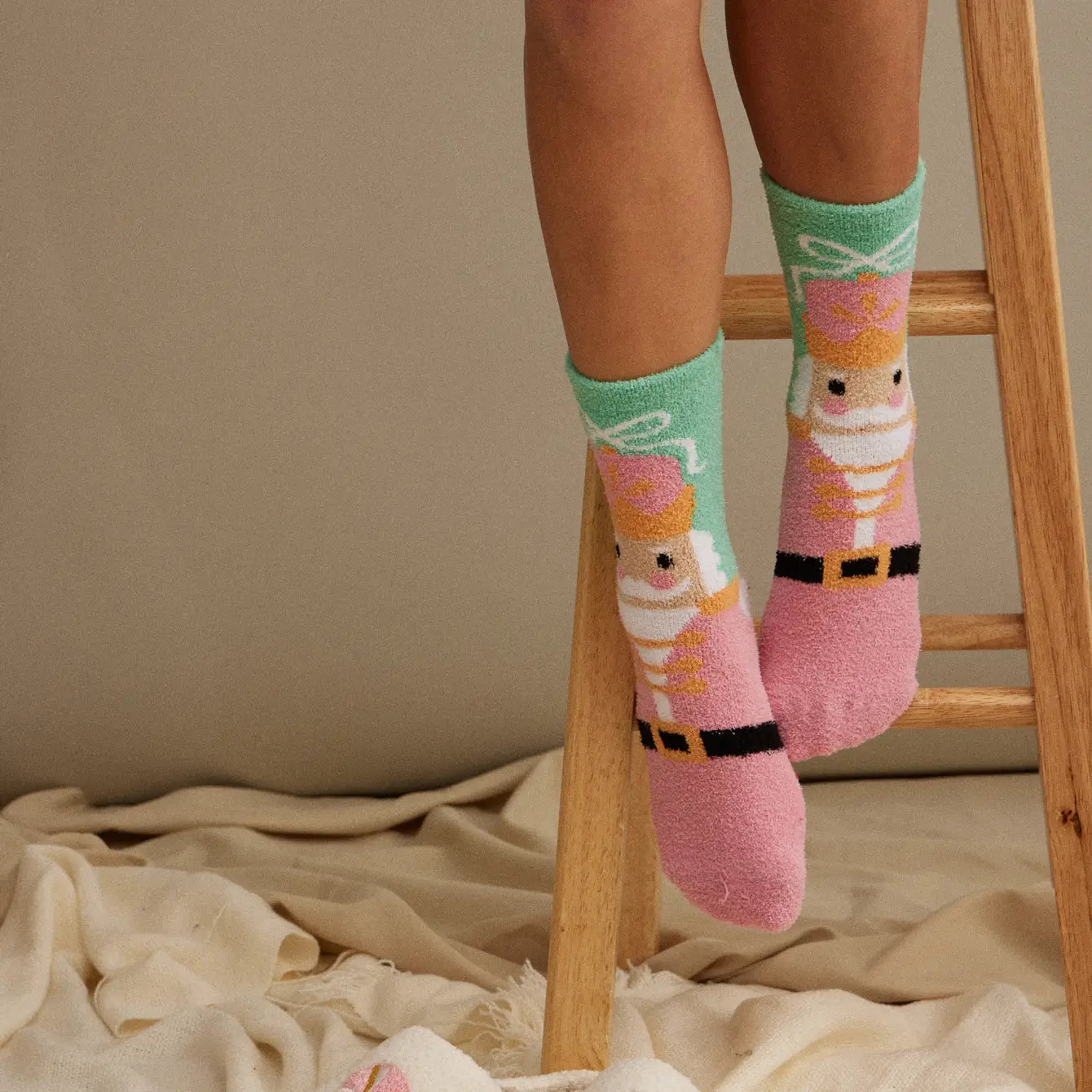 Christmas Fuzzy Cozy Socks – 4-Piece Assorted Set