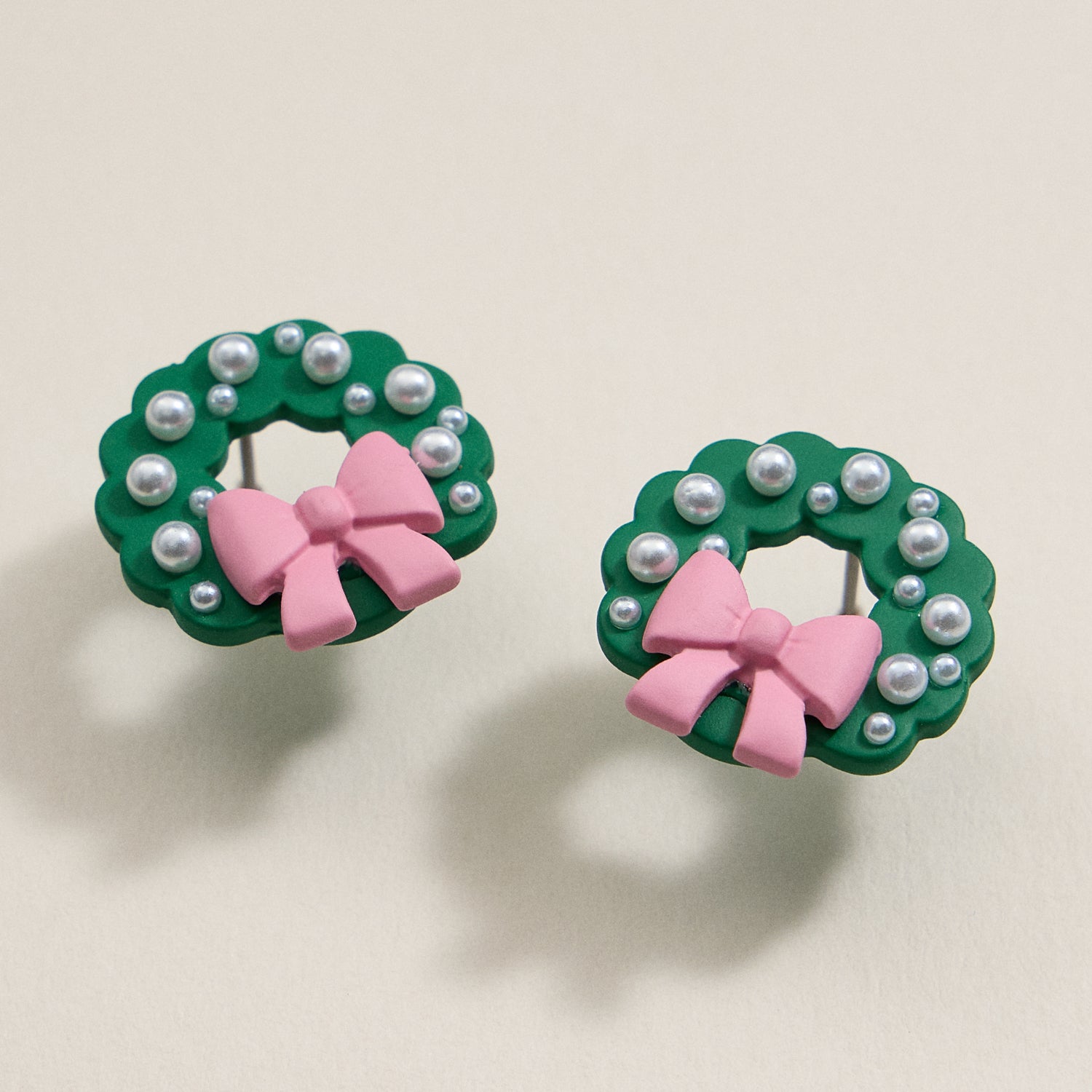 Elegant Holiday Decor Enamel Stud Earrings