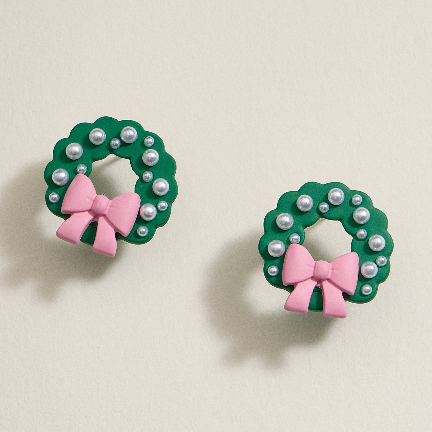 Elegant Holiday Decor Enamel Stud Earrings