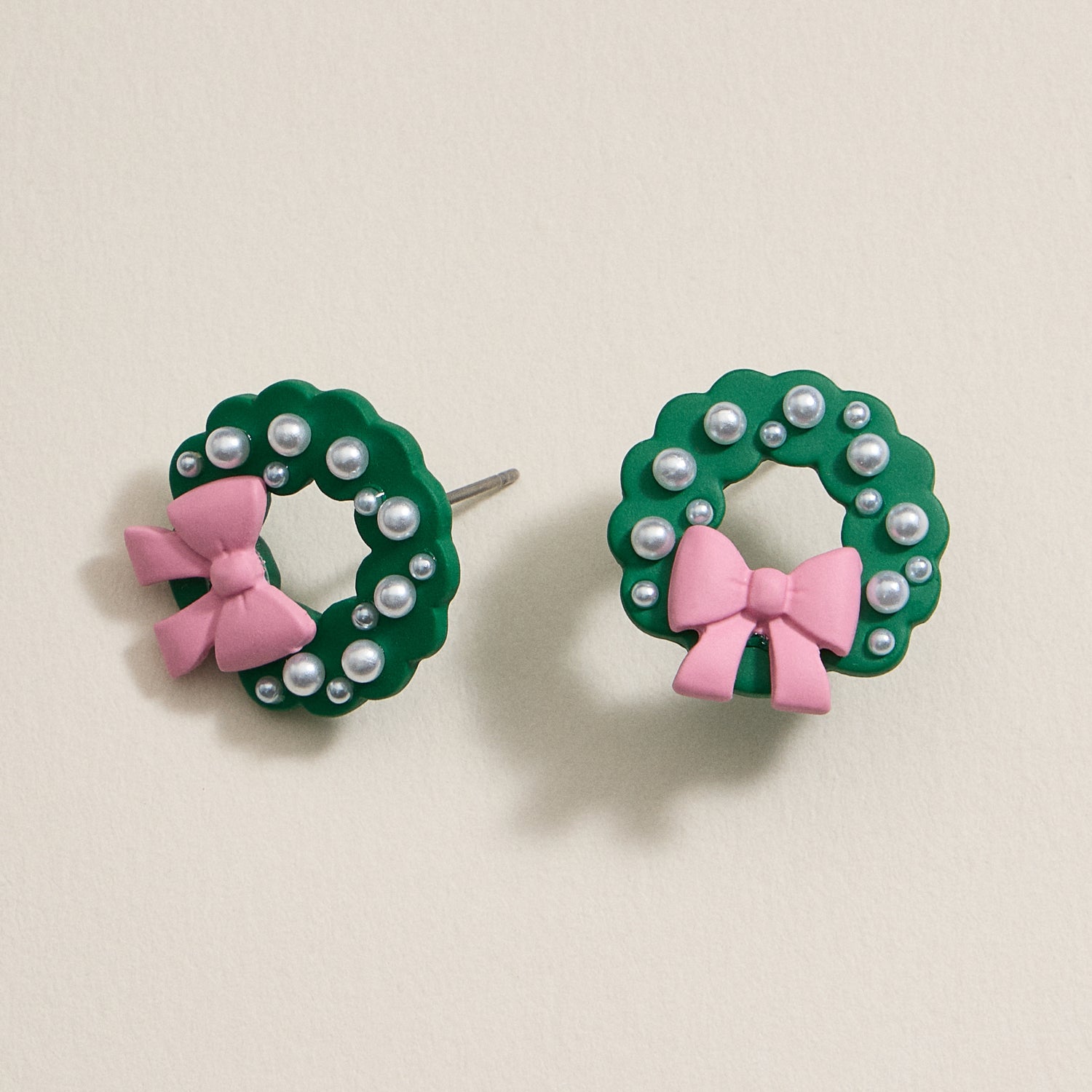 Elegant Holiday Decor Enamel Stud Earrings