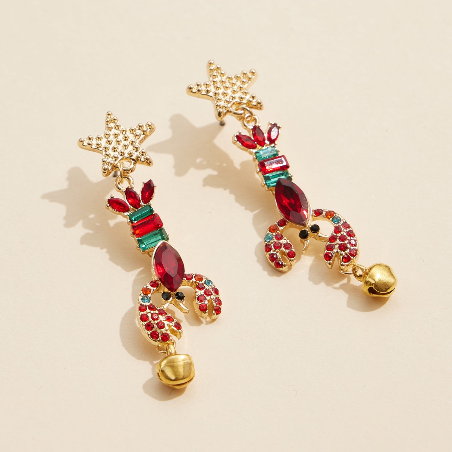 Elegant Rhinestone Lobster Dangle Earrings for Sophisticated Style