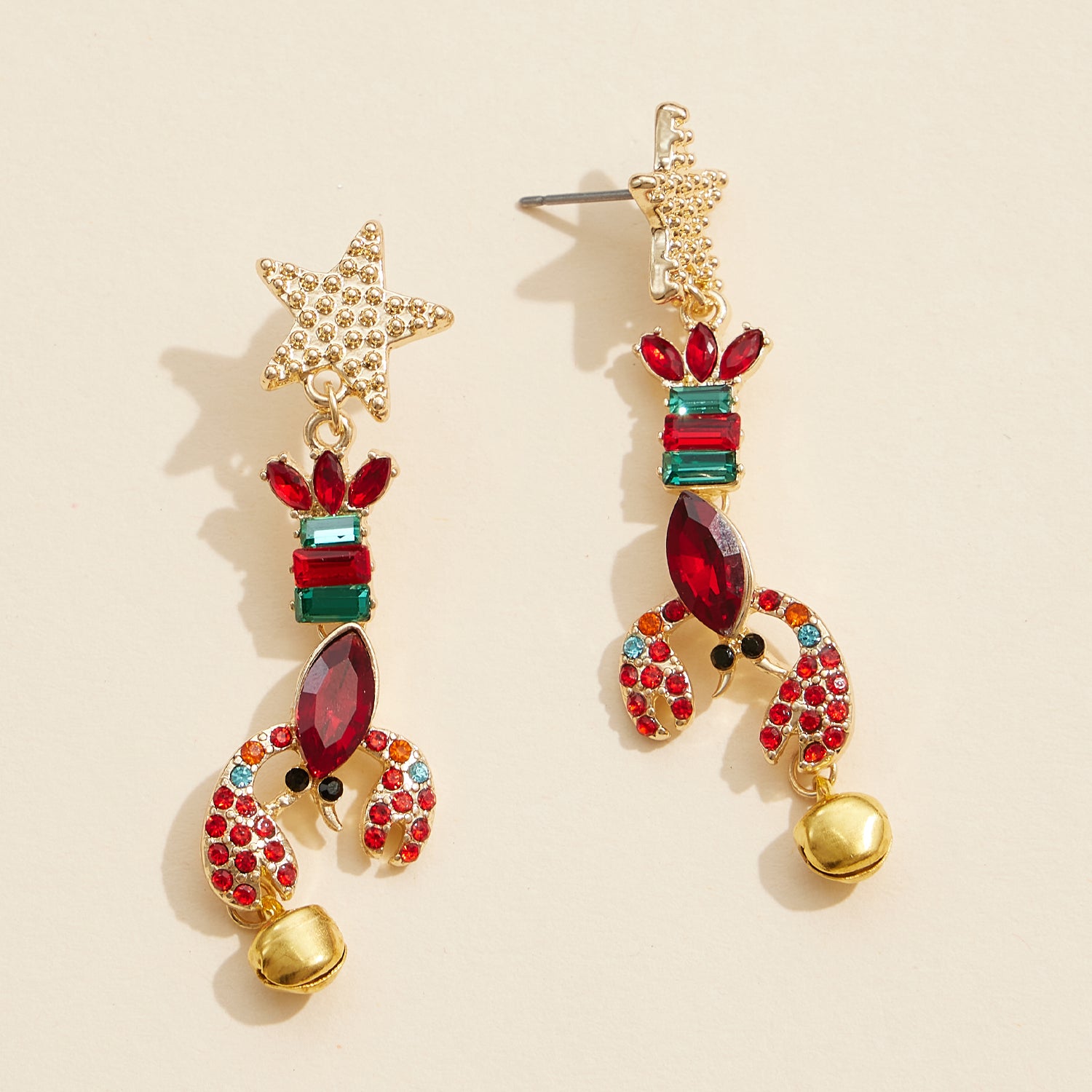Elegant Rhinestone Lobster Dangle Earrings for Sophisticated Style