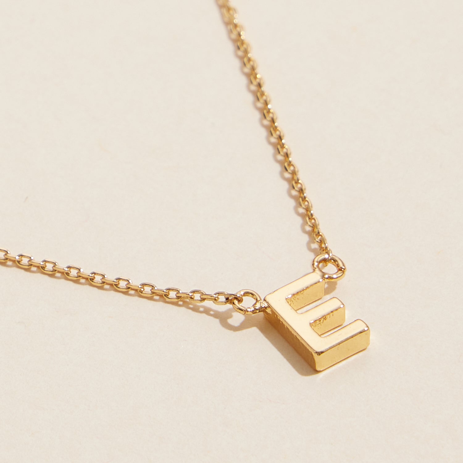 Short Necklace with Initial Metal Letter Charm