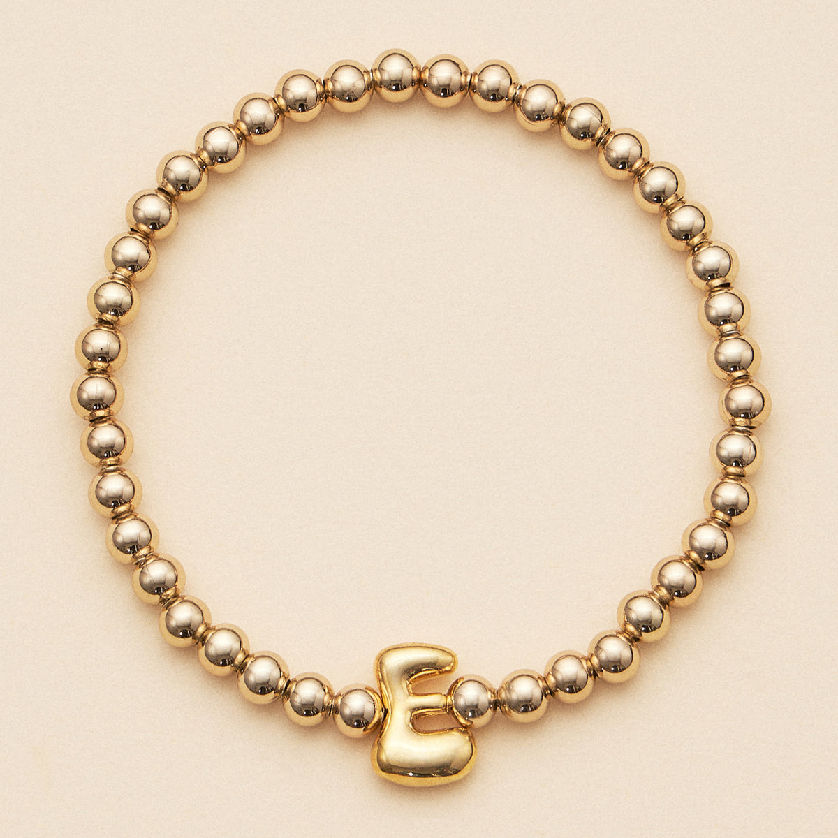 Bubble Letters Beaded Stretch Bracelet 16 Assorted Pack