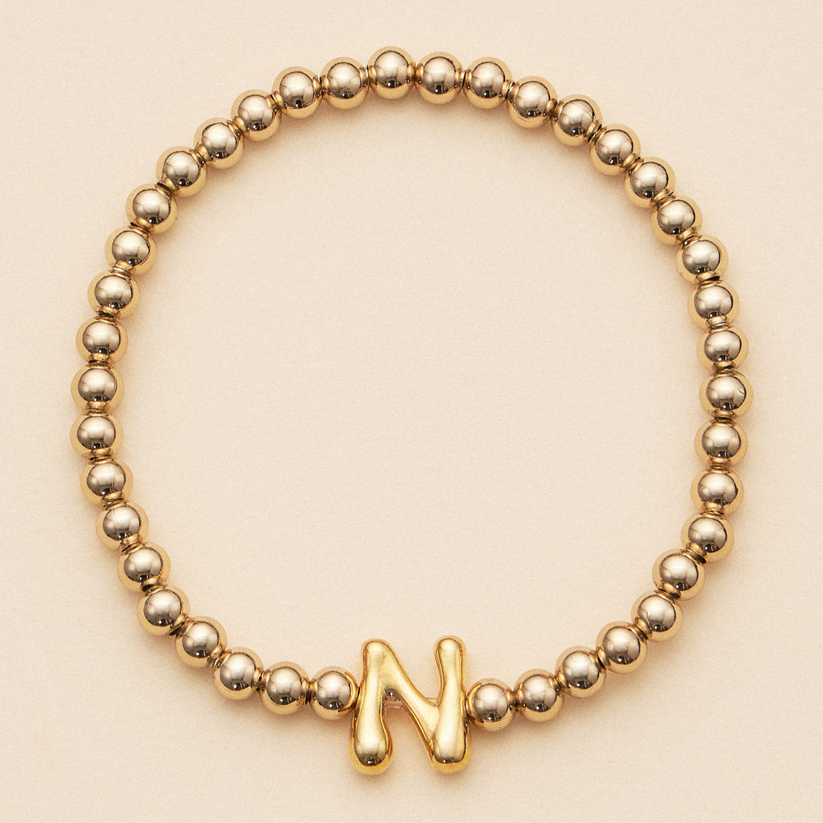Bubble Letters Beaded Stretch Bracelet 16 Assorted Pack