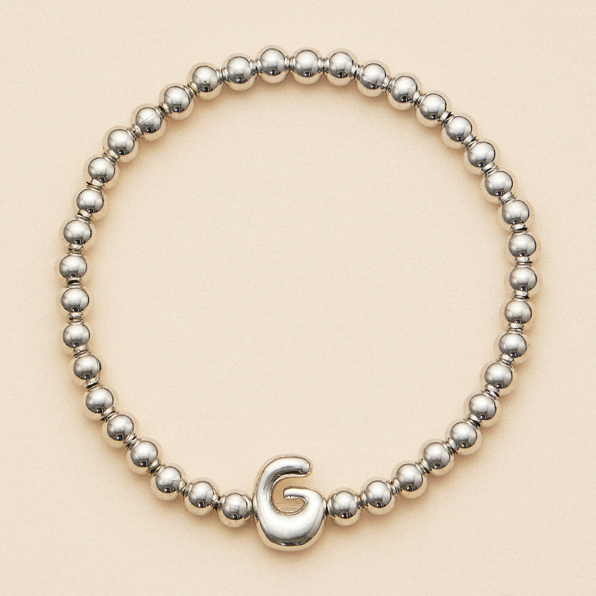 Bubble Letters Beaded Stretch Bracelet 16 Assorted Pack