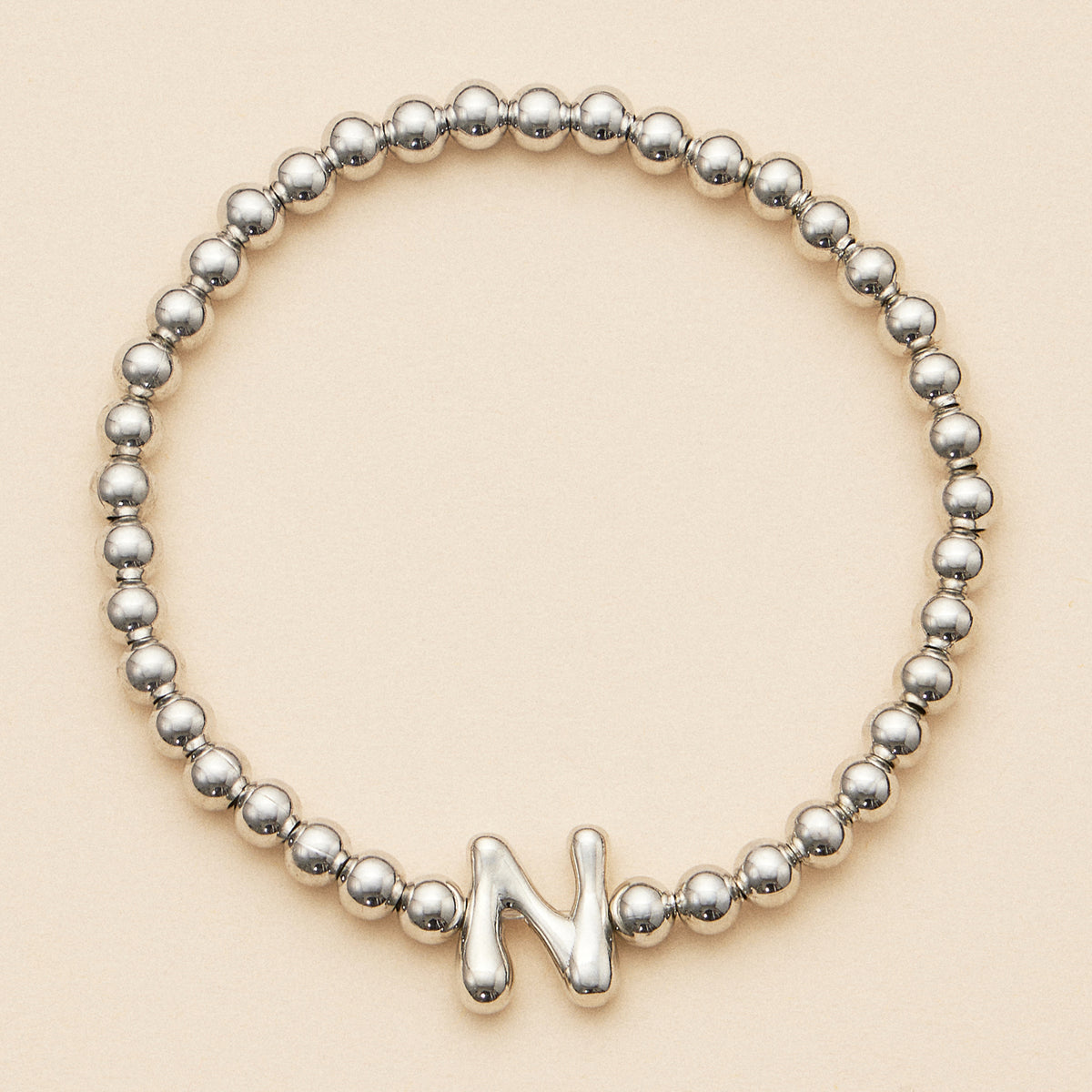 Bubble Letters Beaded Stretch Bracelet 16 Assorted Pack