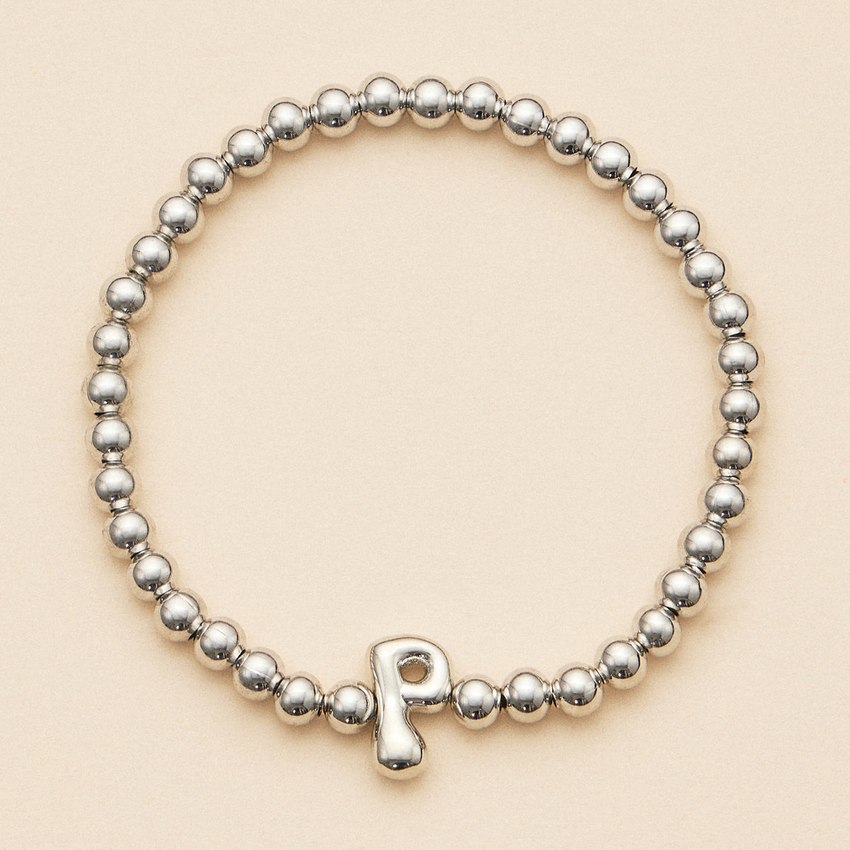 Bubble Letters Beaded Stretch Bracelet 16 Assorted Pack