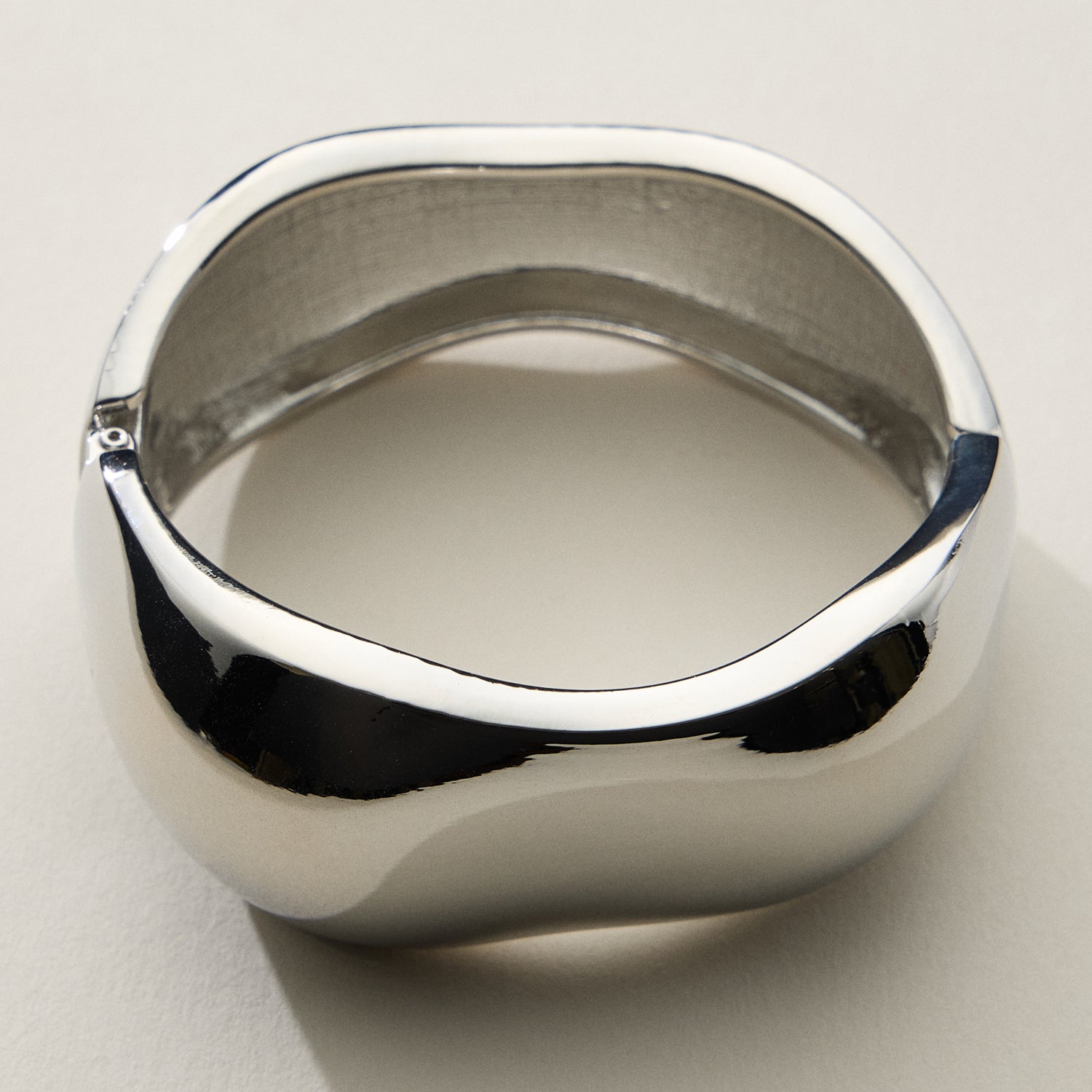 Wide Wavy 18K Gold & Silver Cuff Bracelet