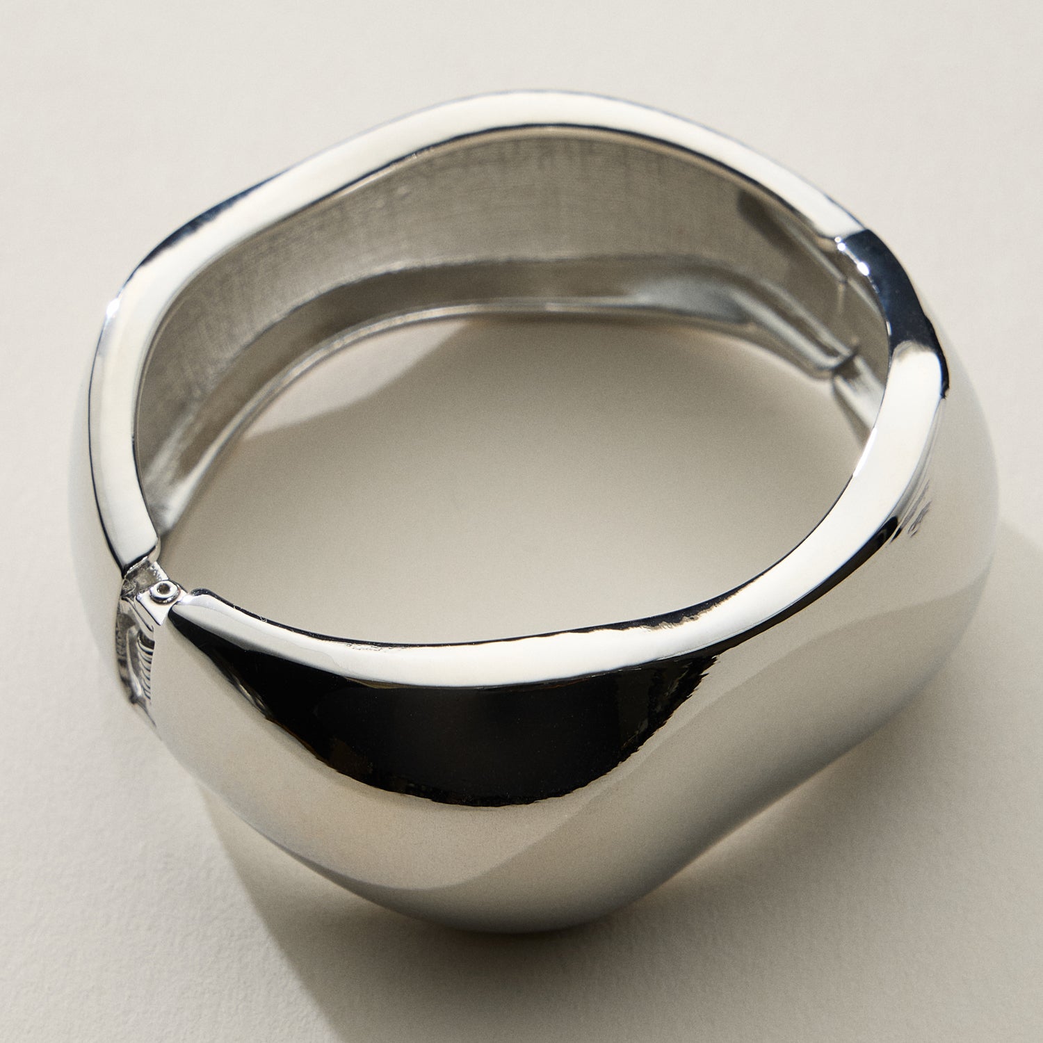 Wide Wavy 18K Gold & Silver Cuff Bracelet