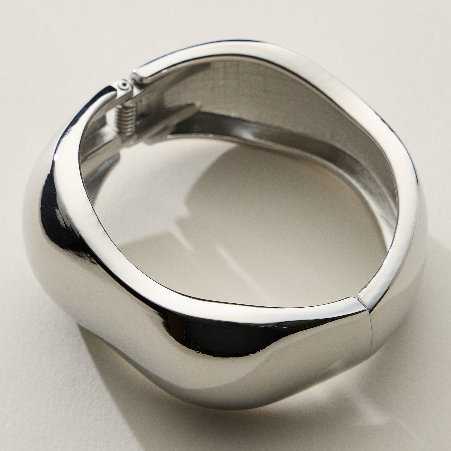 Wide Wavy 18K Gold & Silver Cuff Bracelet