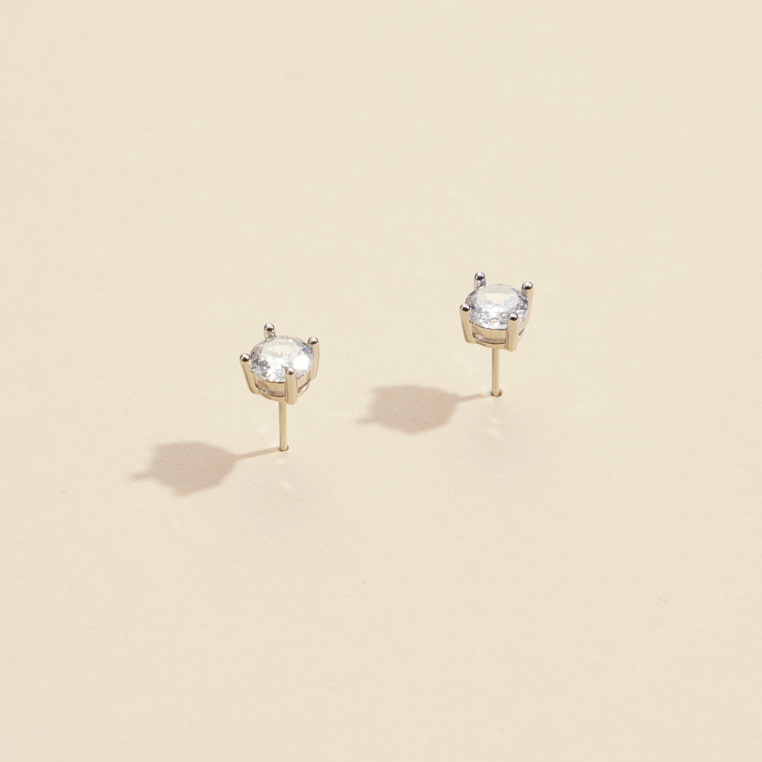 Elegant Glass Stone Gold-Dipped Stud Earrings