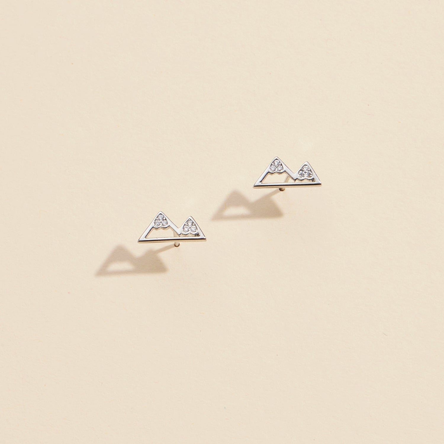 Chic Mountain Gold-Dipped Stud Earrings