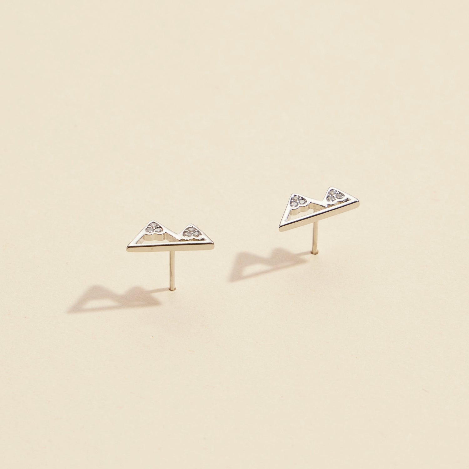 Chic Mountain Gold-Dipped Stud Earrings