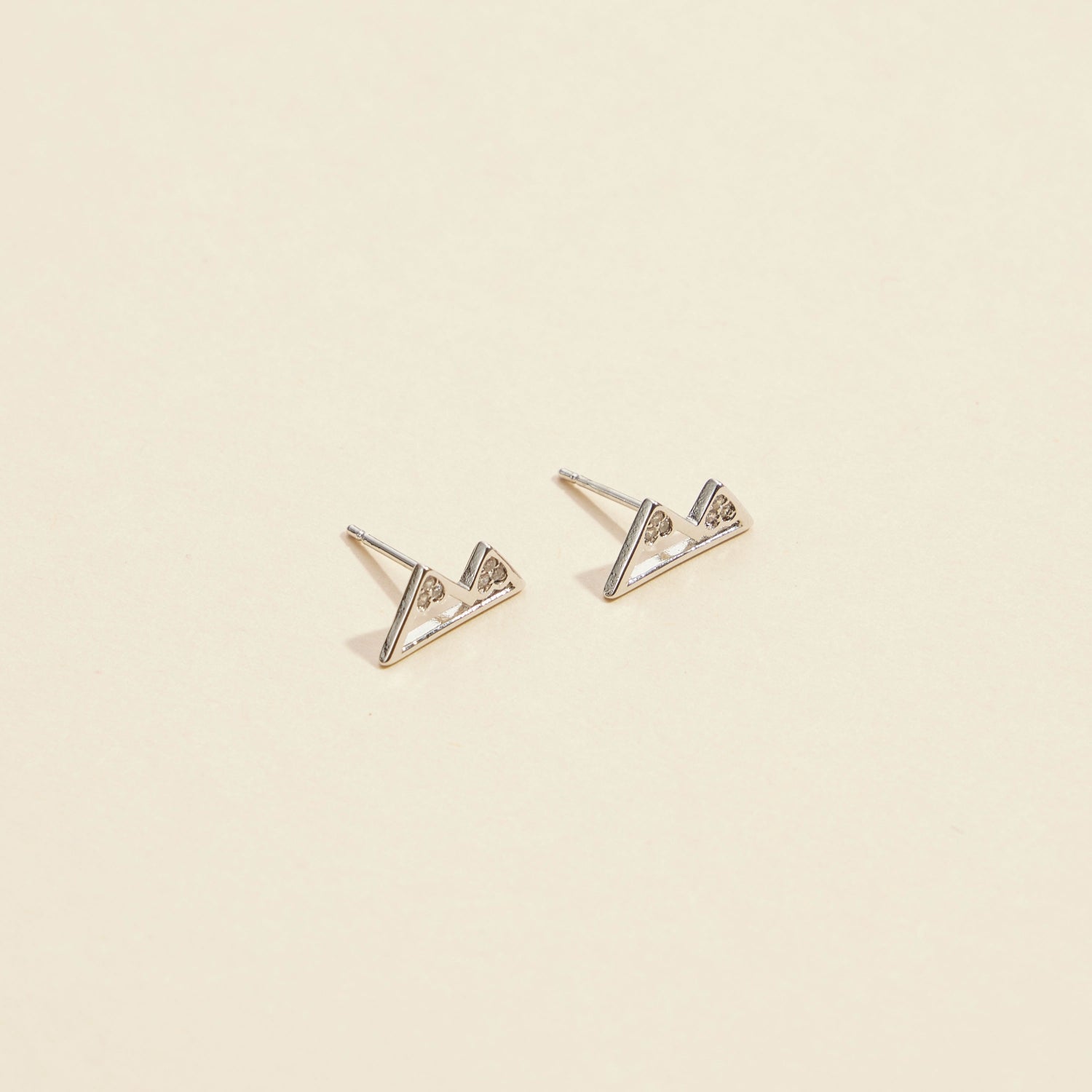 Chic Mountain Gold-Dipped Stud Earrings