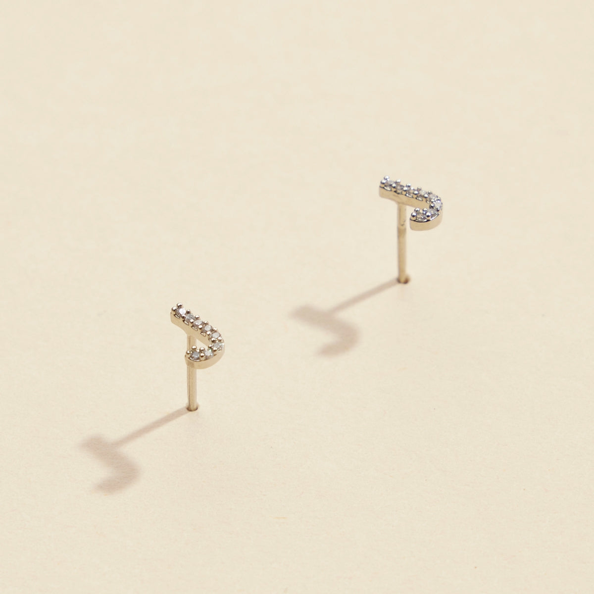 Initial Letter Stud Earrings – 12 Pack Bundle in Gold or Silver