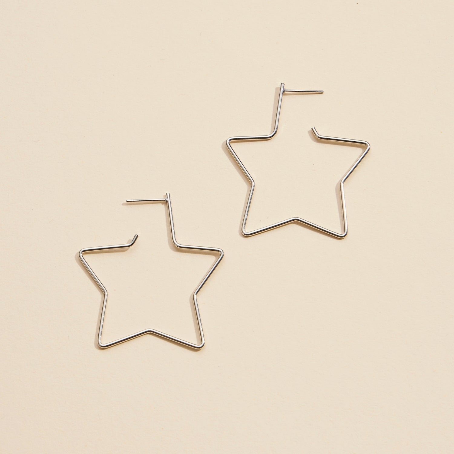 Star Gold Dip Hoop Earrings