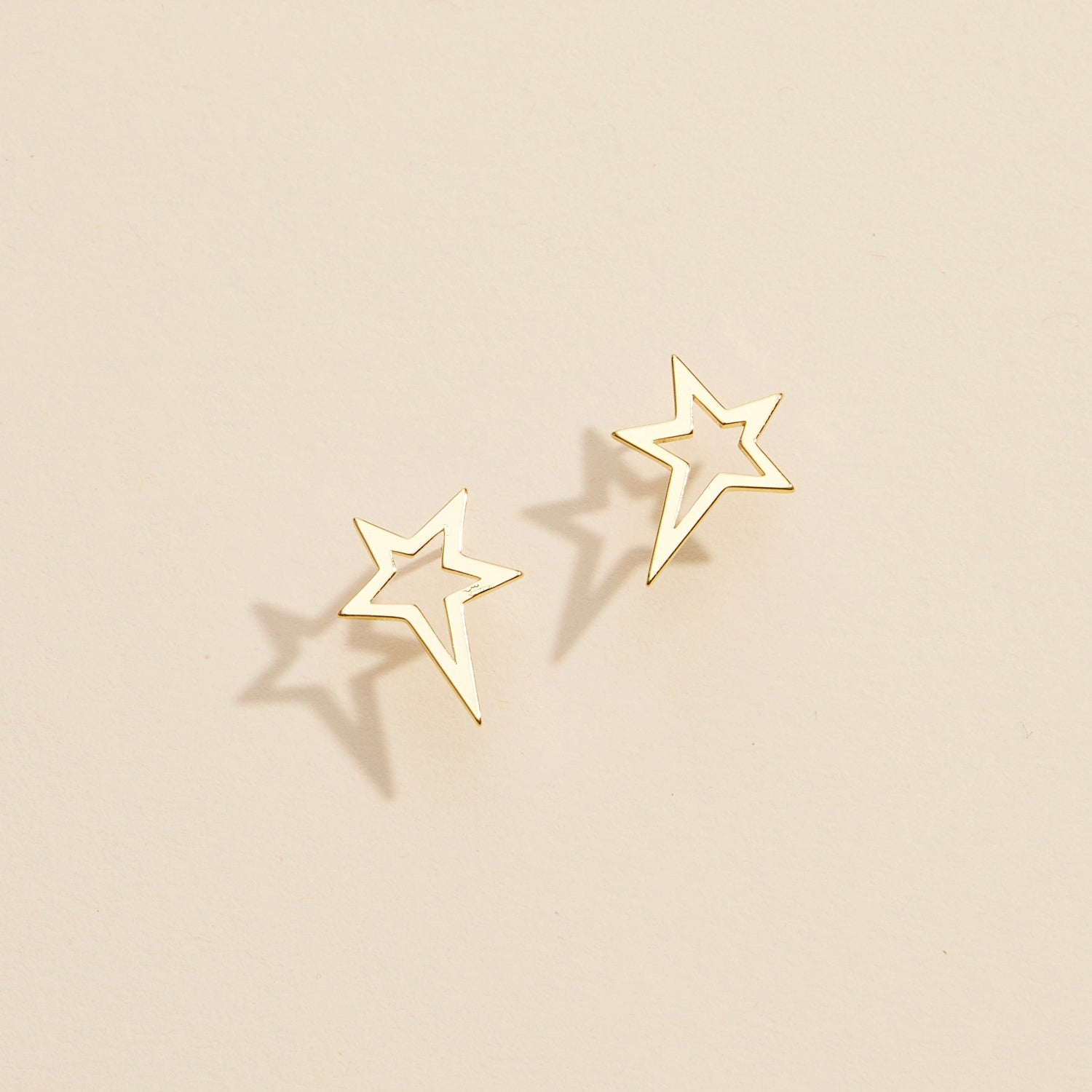 Classic Star Gold-Dipped Stud Earrings
