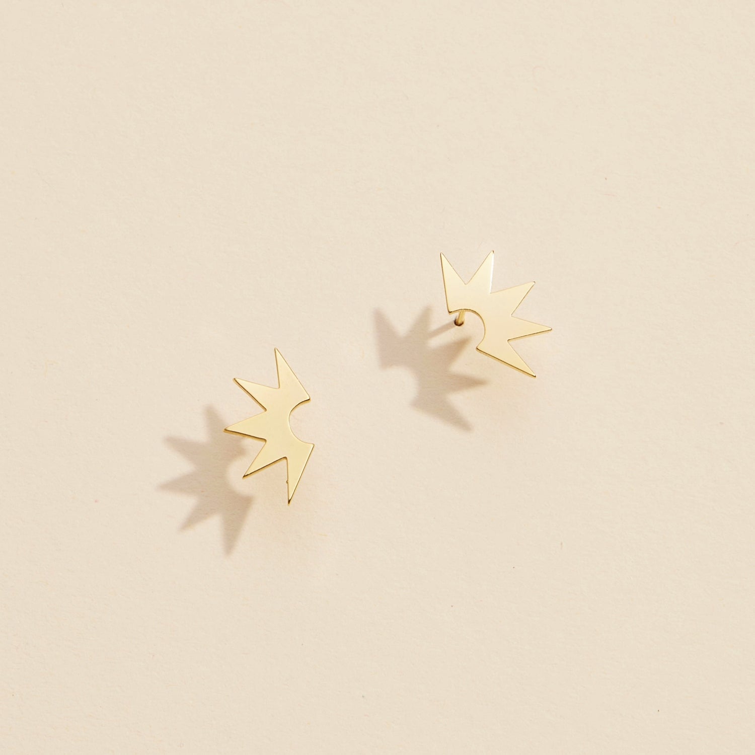 Sun Gold Dip Stud Earrings