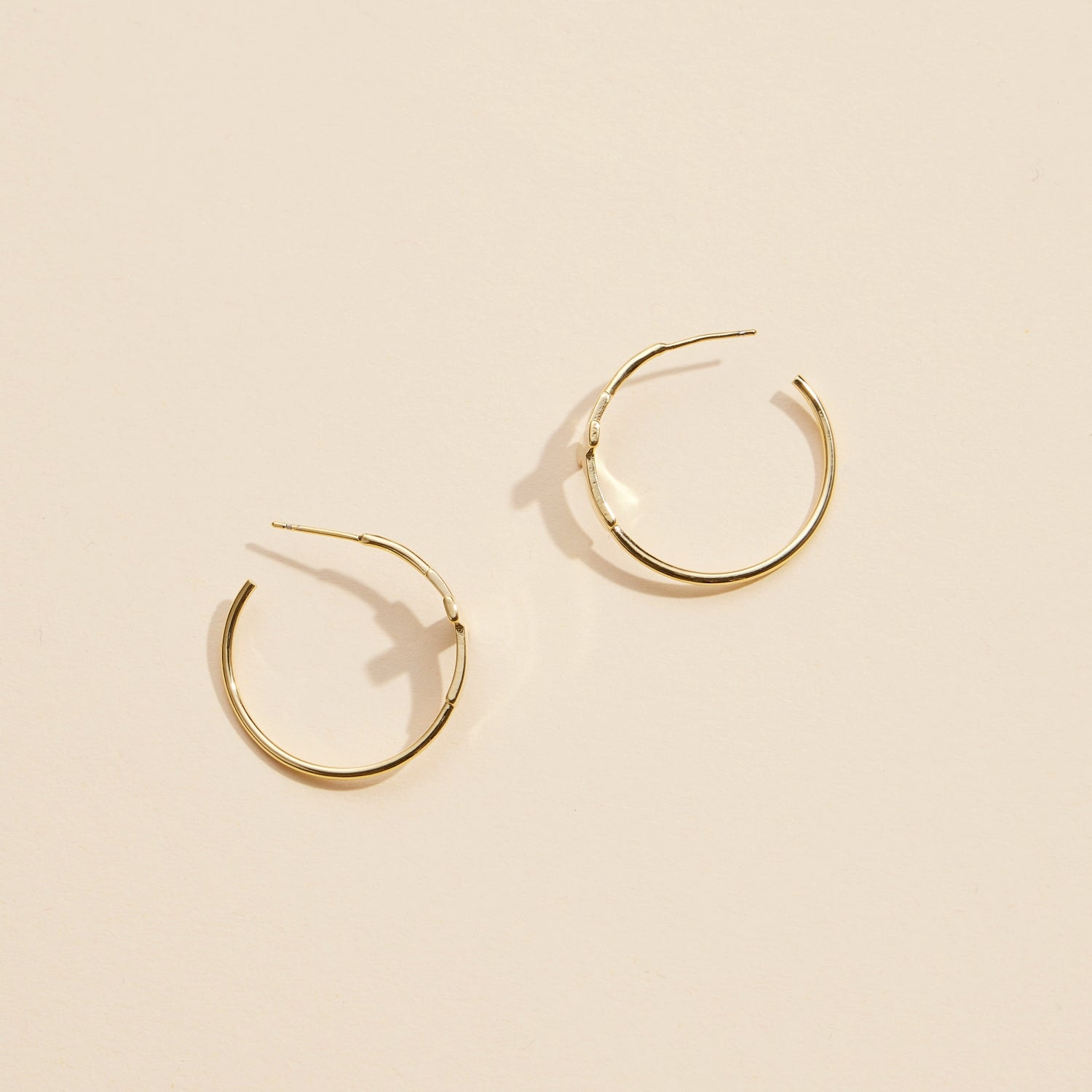Gold Dipped Cross Hoop Earrings (Small) | Minimalist Faith Hoops