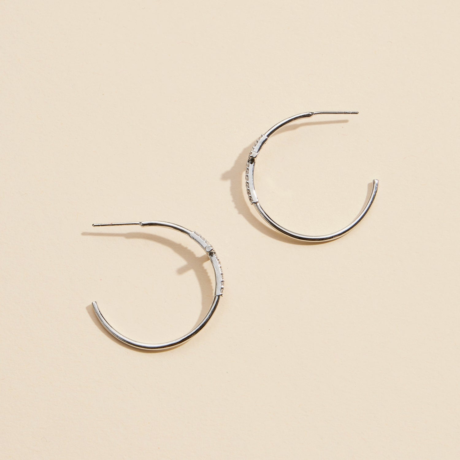 Cross Gold Dip Open Hoop Earrings