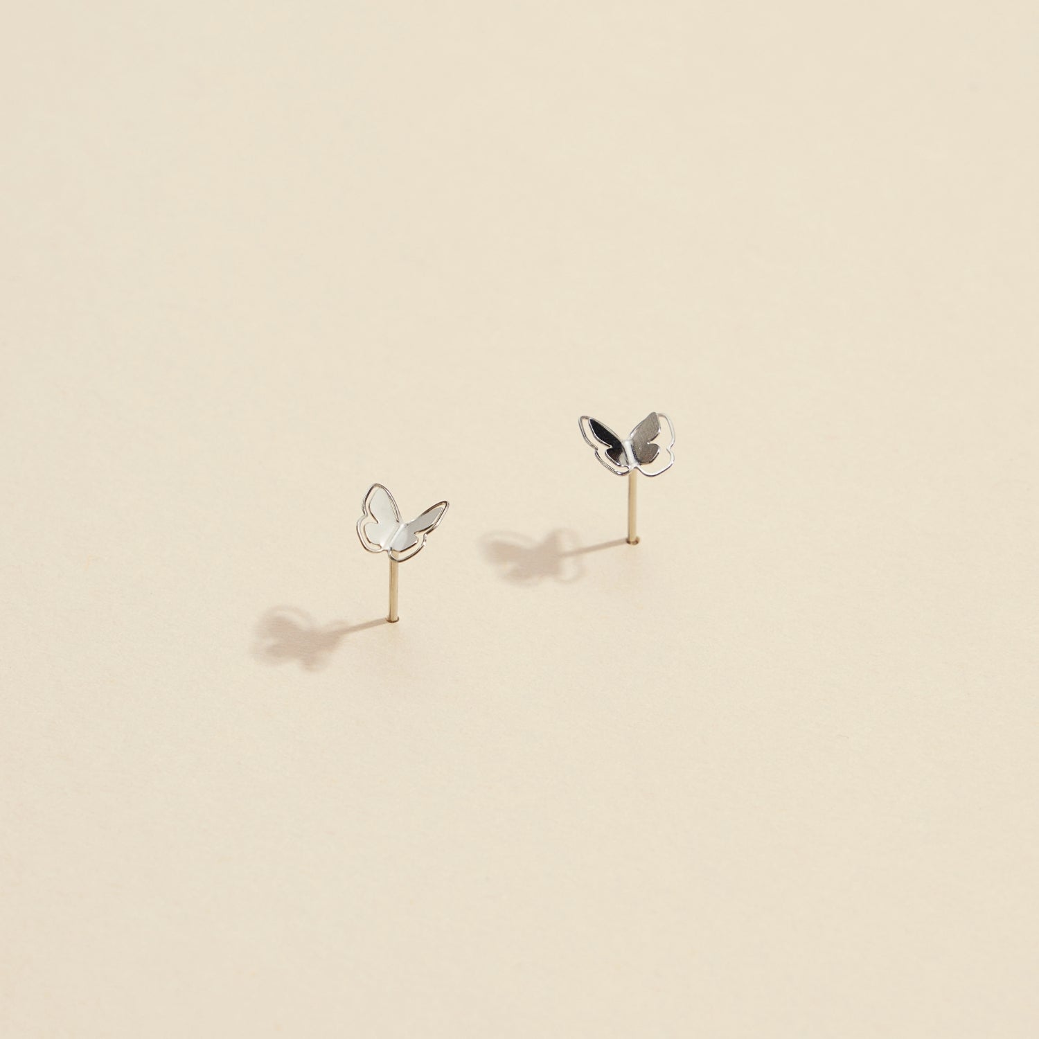 Butterfly Gold Dip Stud Earrings