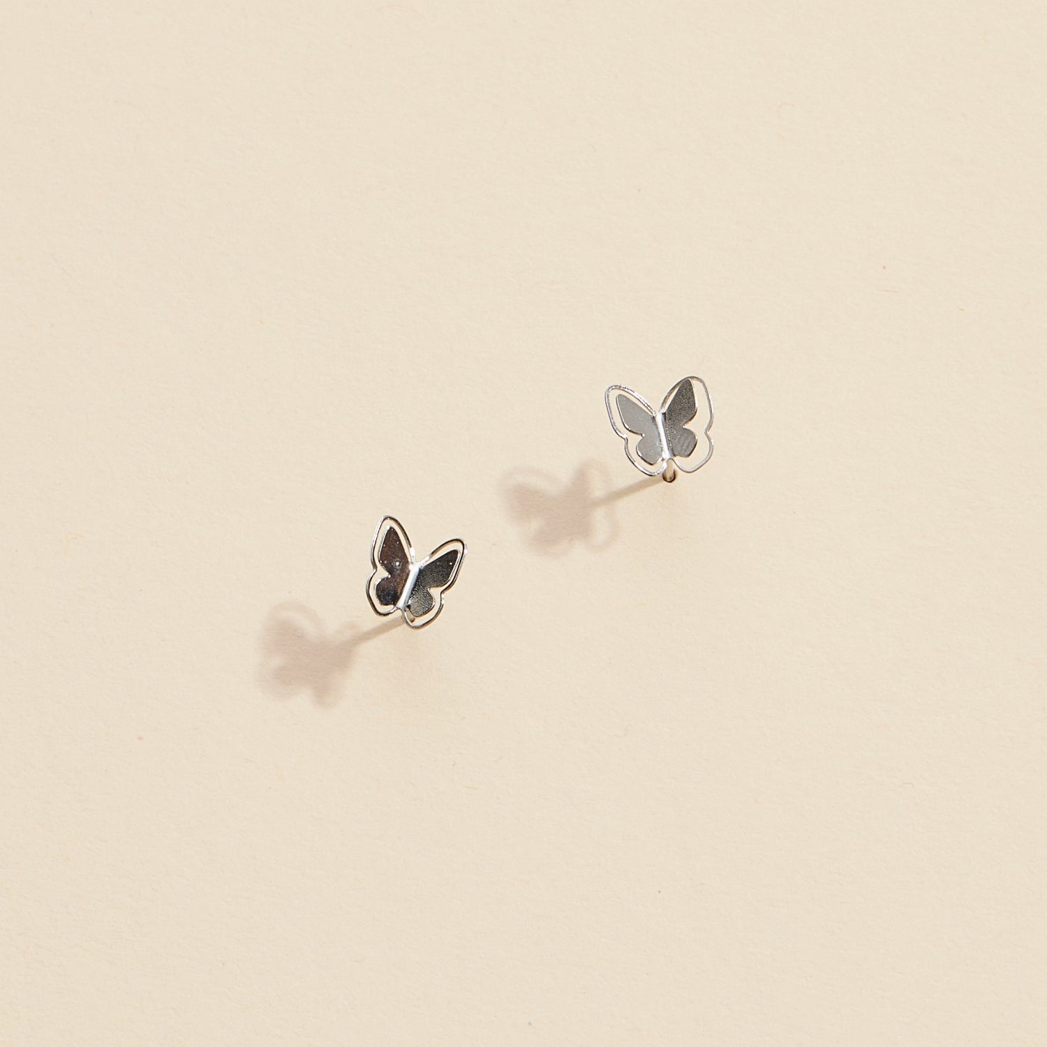 Butterfly Gold Dip Stud Earrings
