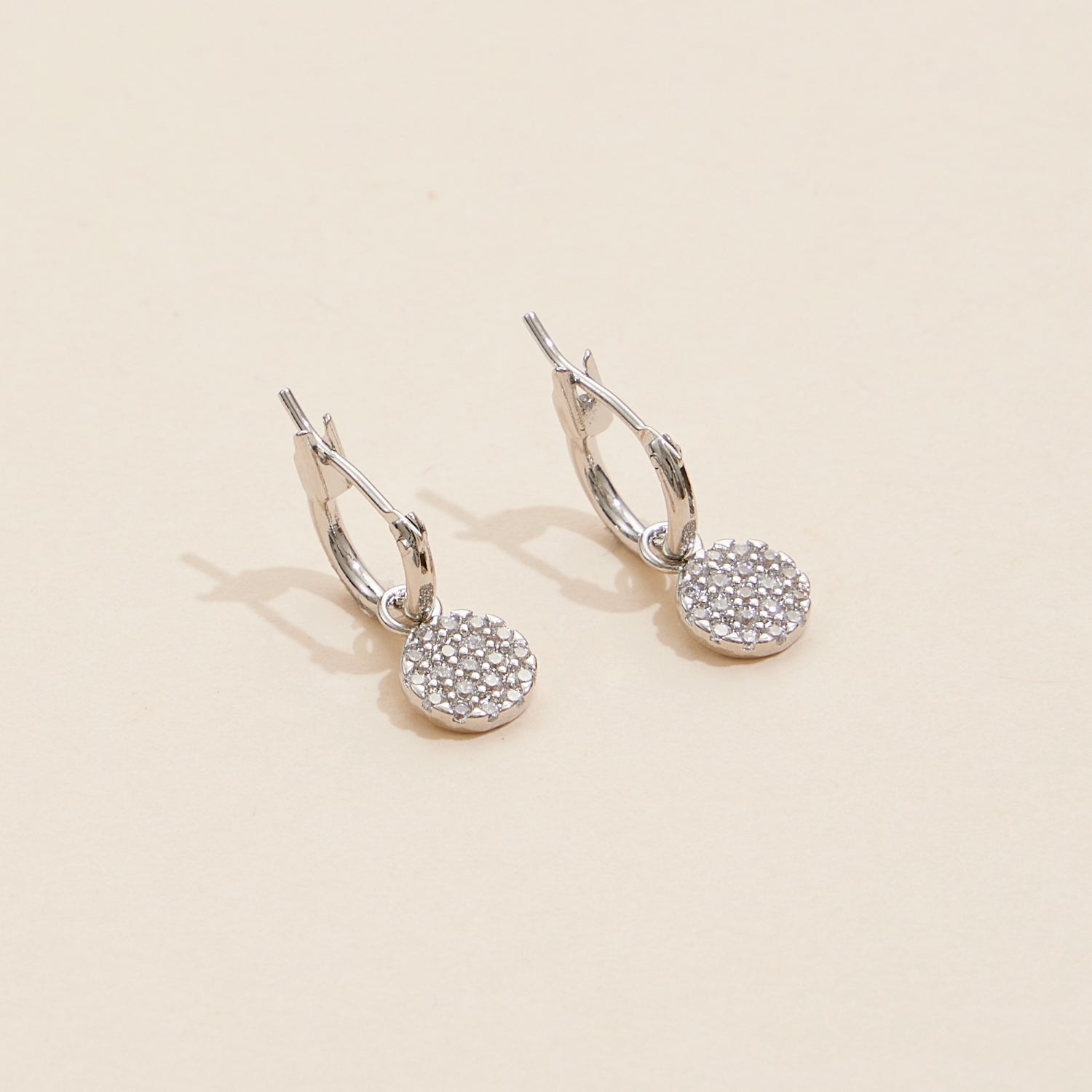 Round Charm 18k Gold Dip Basic Hoop Earrings | 18K Gold-Dipped Round Charm Basic Hoop Earrings