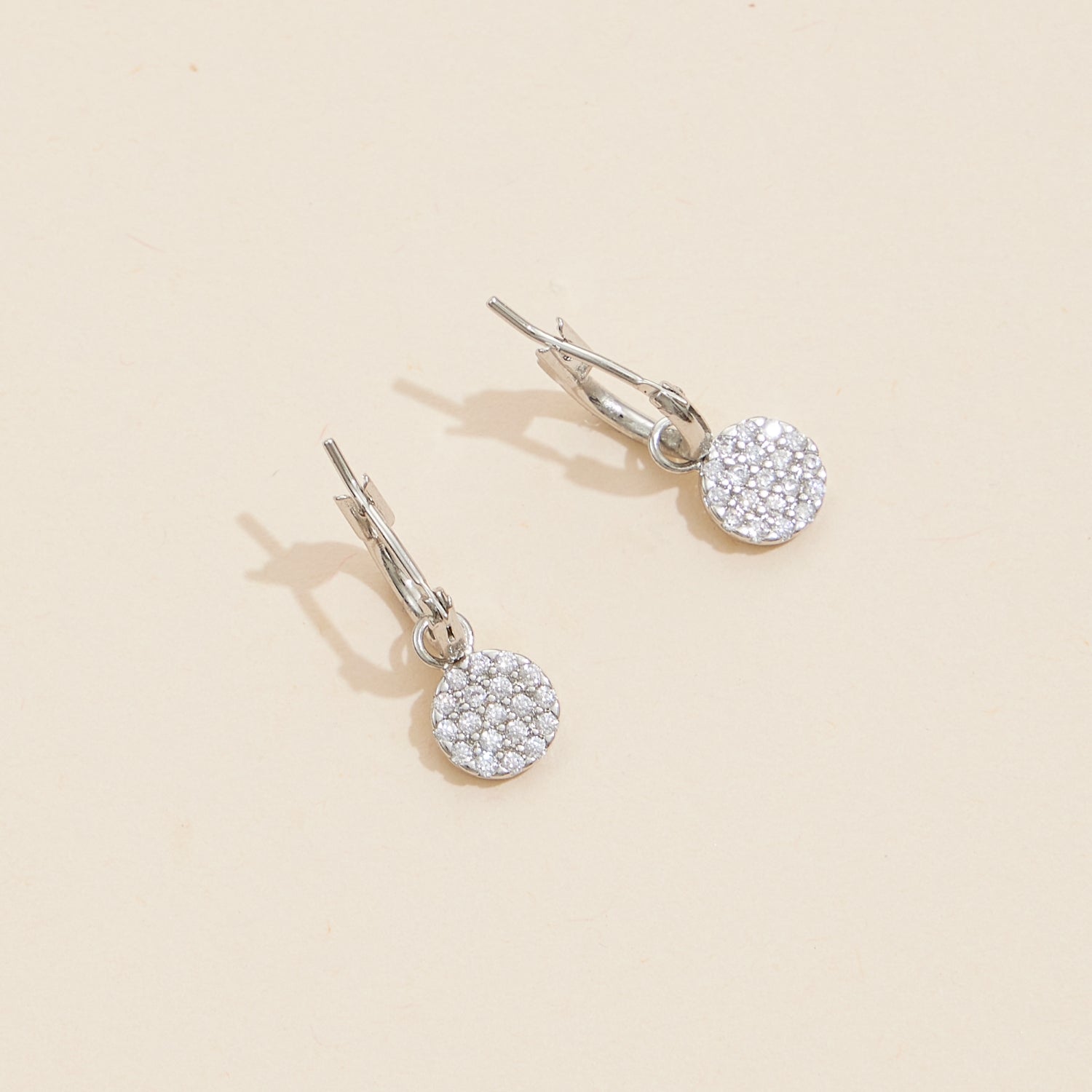 Round Charm 18k Gold Dip Basic Hoop Earrings | 18K Gold-Dipped Round Charm Basic Hoop Earrings