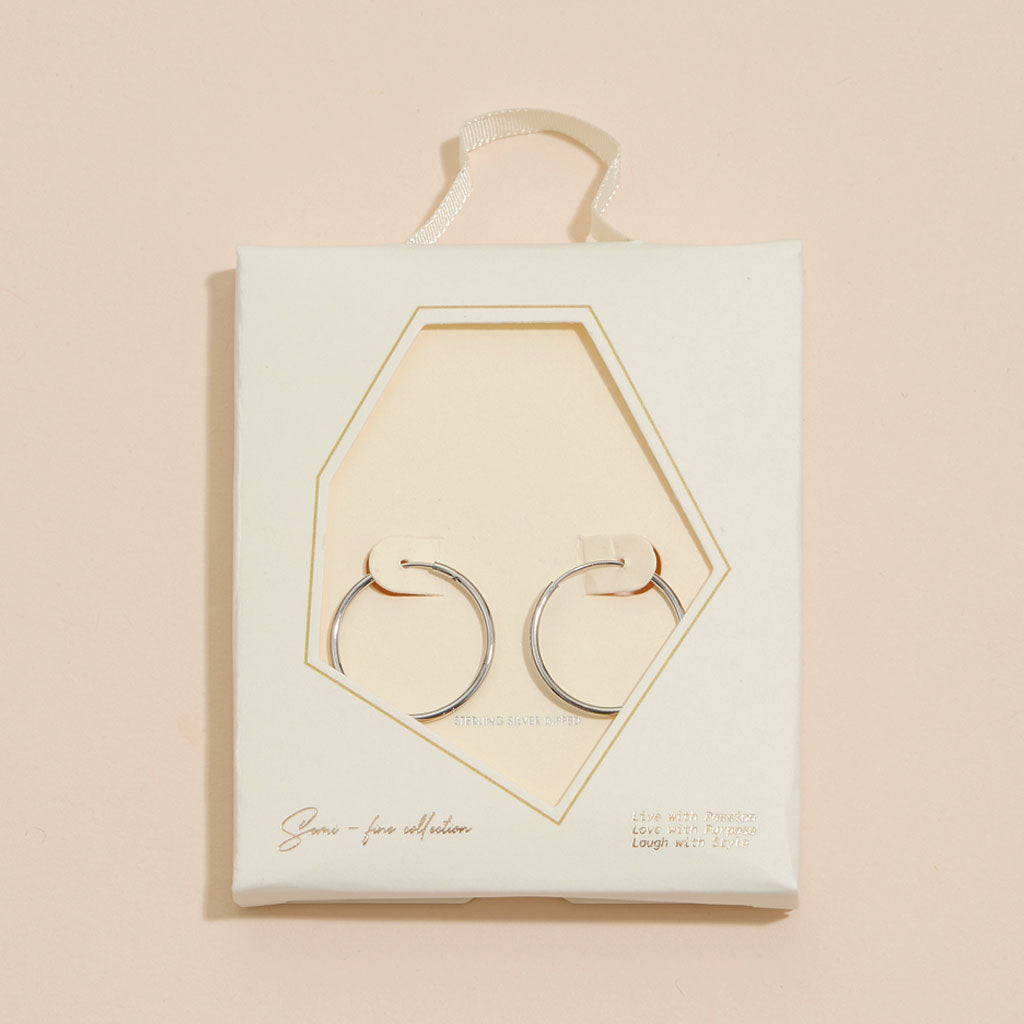 18K Gold-Dipped Simple Hoop Earrings