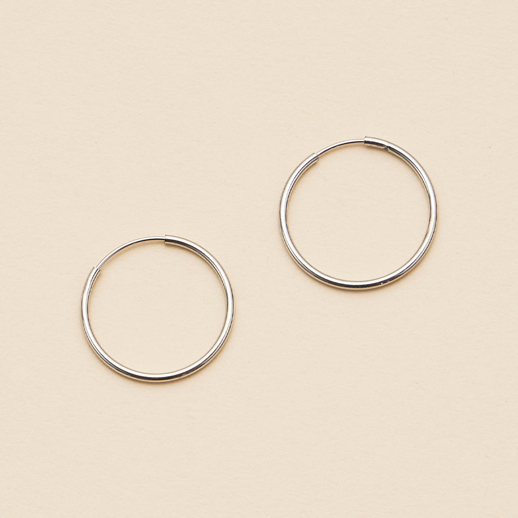 18K Gold-Dipped Simple Hoop Earrings