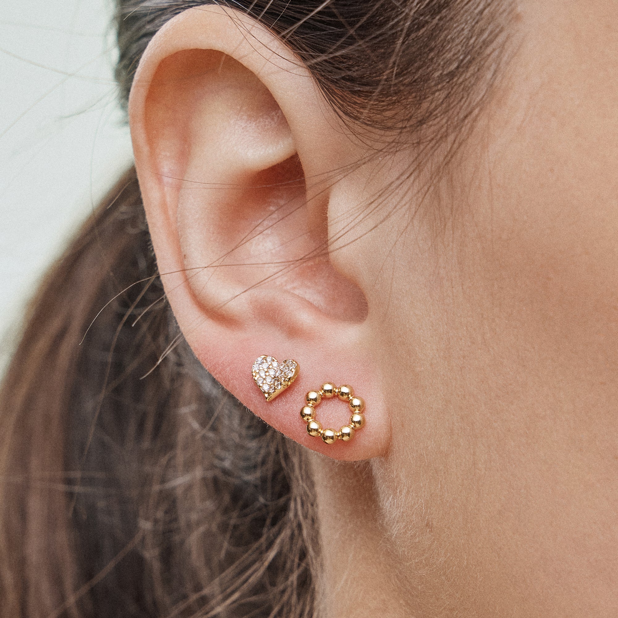 18K Gold Dipped 12-Piece Gold & Silver Earring Set – Lock, Key, Heart & Pearl Collection - Frem