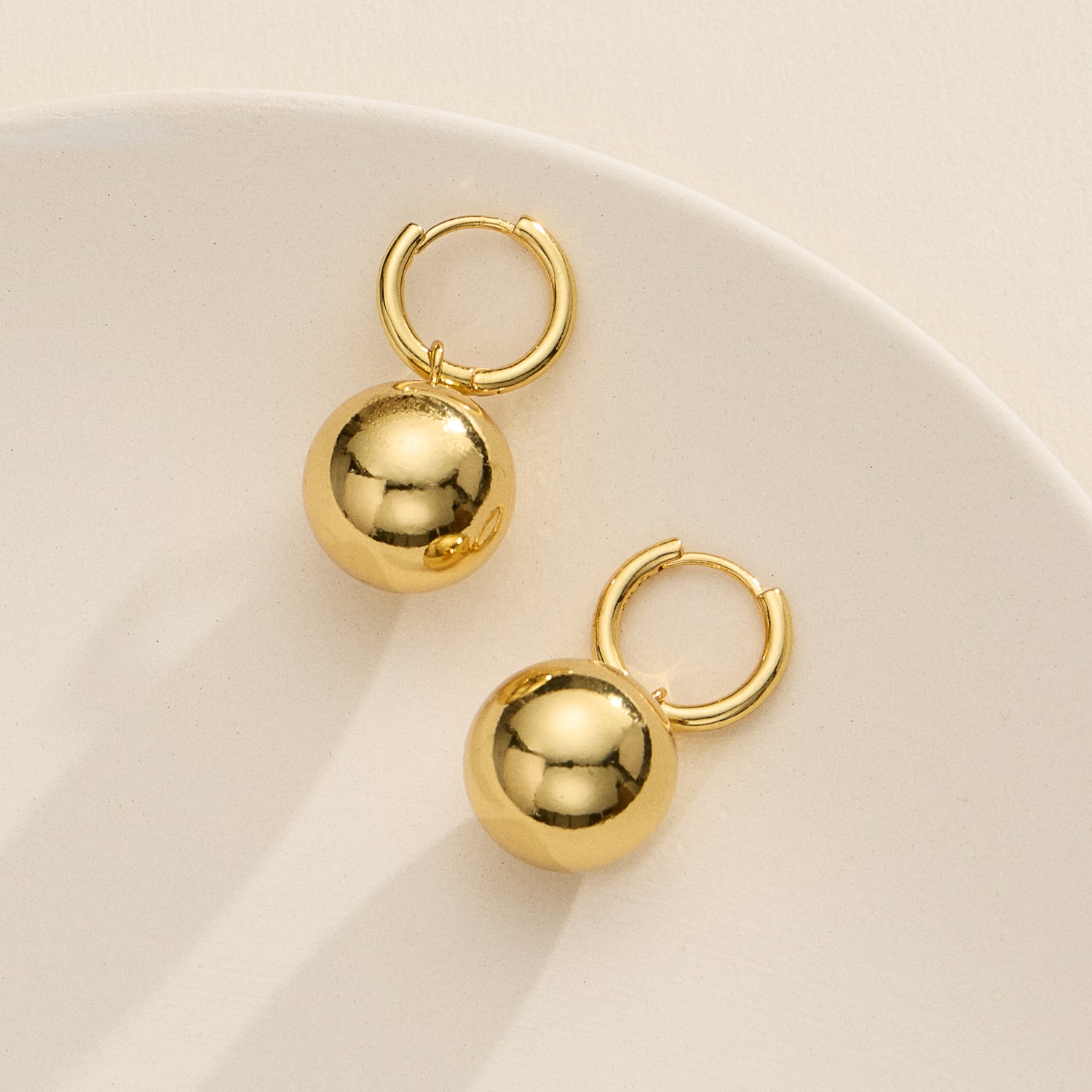 Gold-dip Ball Hoop Earrings | Timeless and Elegant Jewelry