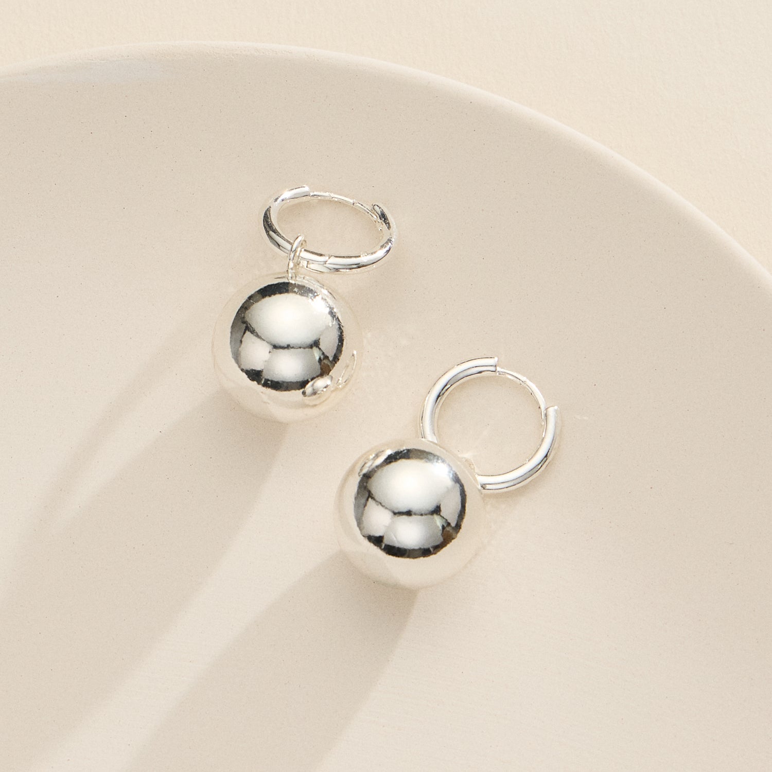 Gold-Dipped Ball Hoop Earrings – Timeless Elegant Design