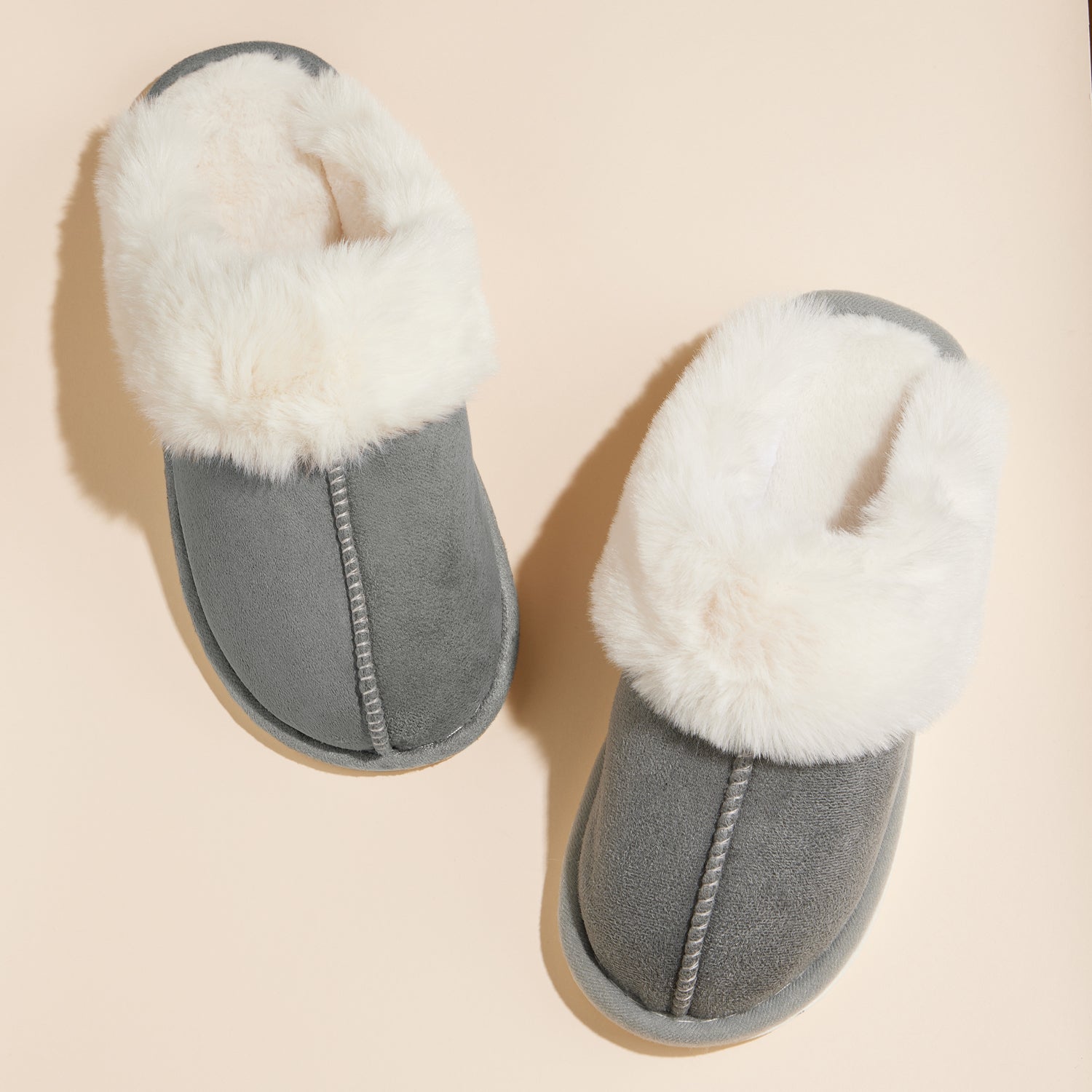 Cozy Faux Fur Lined Slippers – Fall Colors