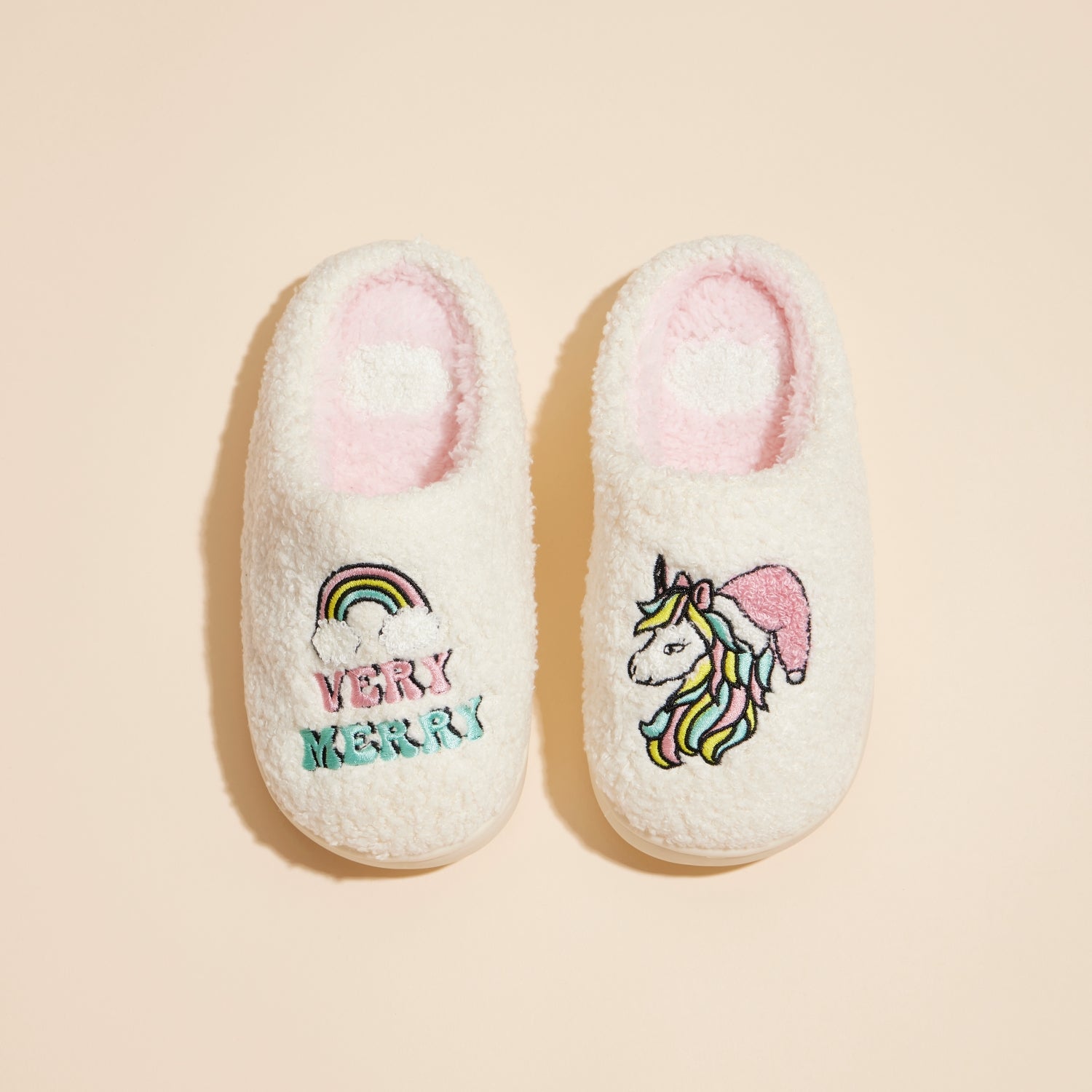 Very Merry Christmas Unicorn Home Slippers - Kids