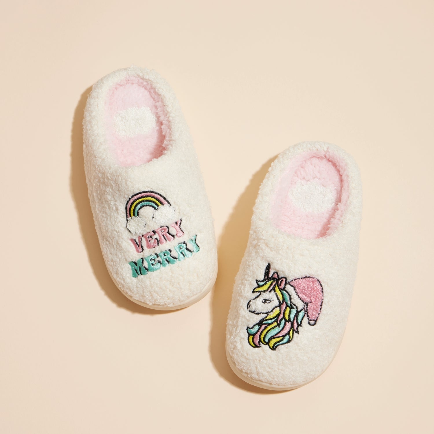 Very Merry Christmas Unicorn Home Slippers - Kids