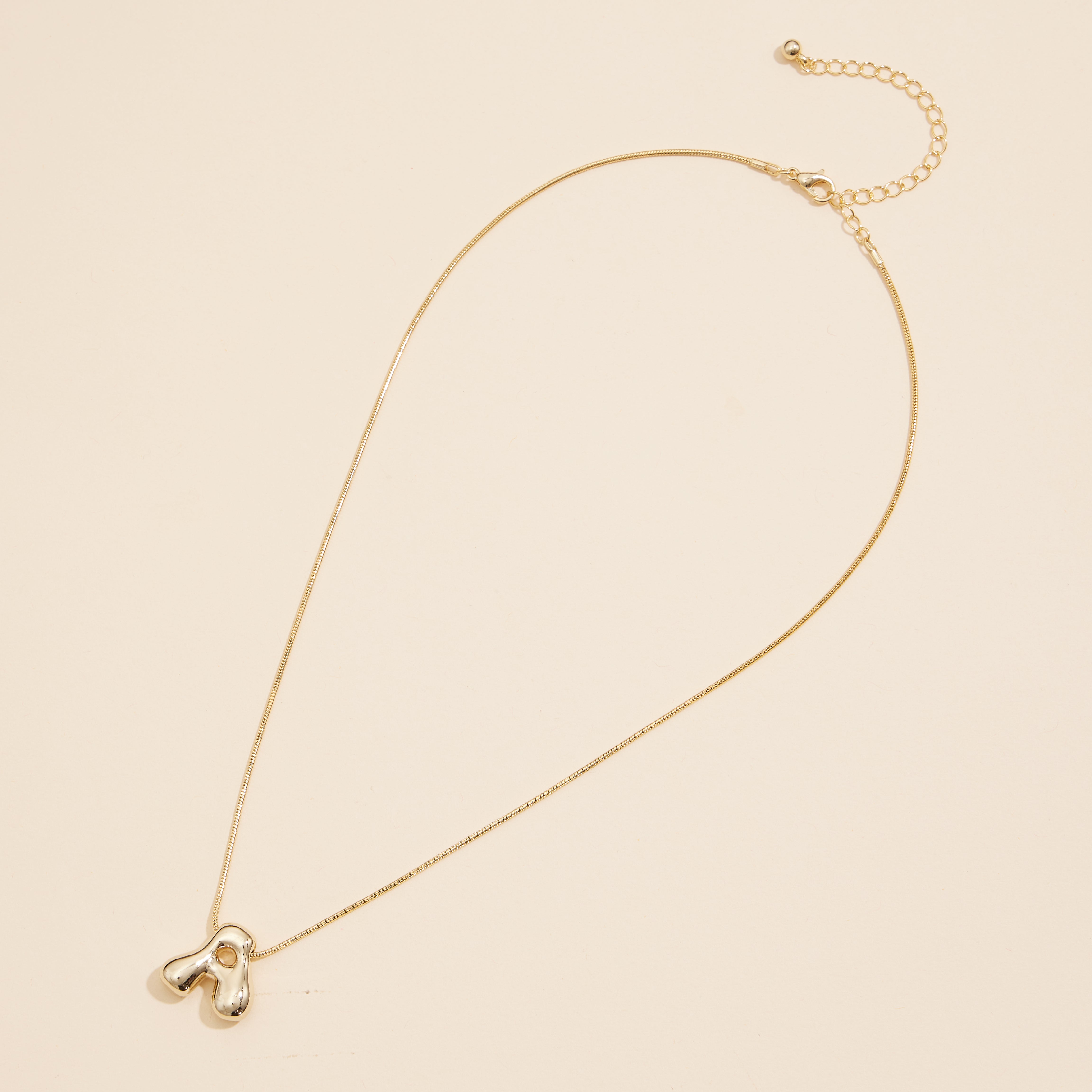 16 Assorted Pack of Bubble Design Initial Short Necklaces