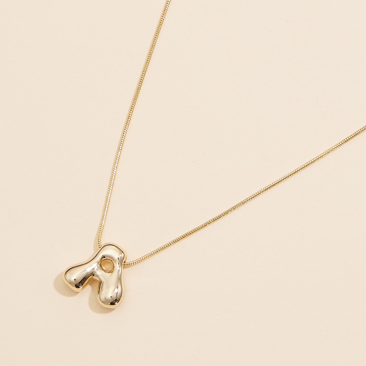 16 Assorted Pack of Bubble Design Initial Short Necklaces