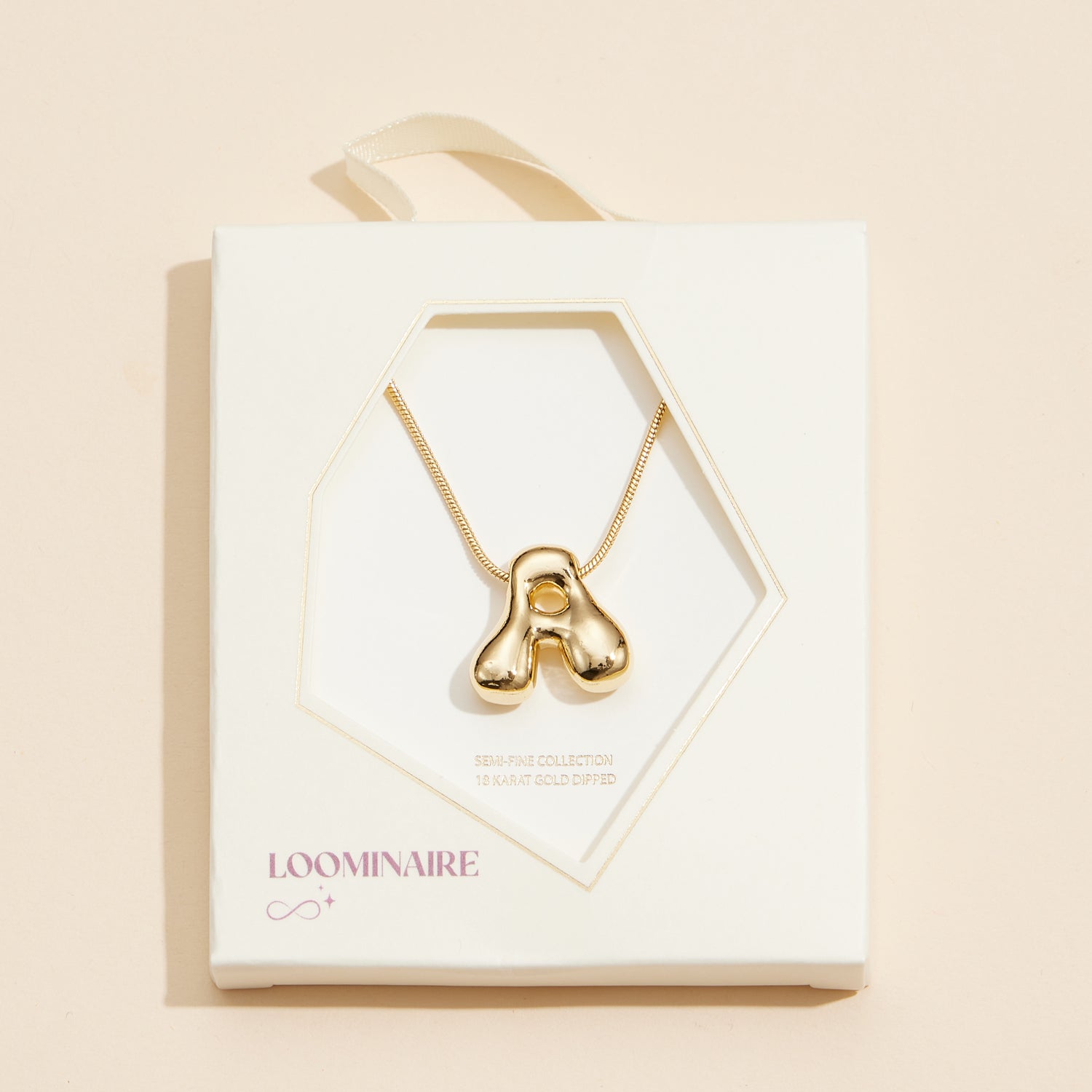 16 Assorted Pack of Bubble Design Initial Short Necklaces
