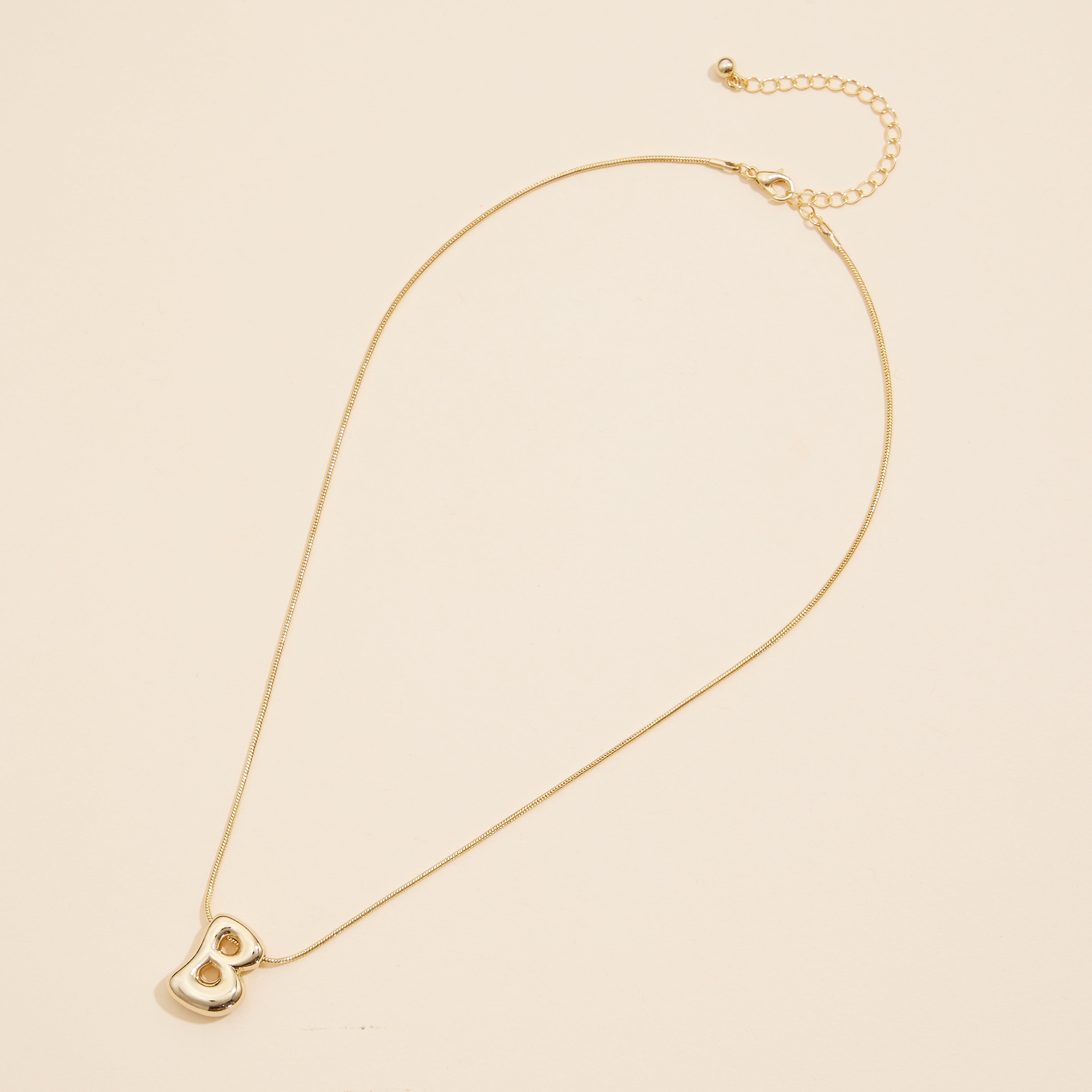16 Assorted Pack of Bubble Design Initial Short Necklaces
