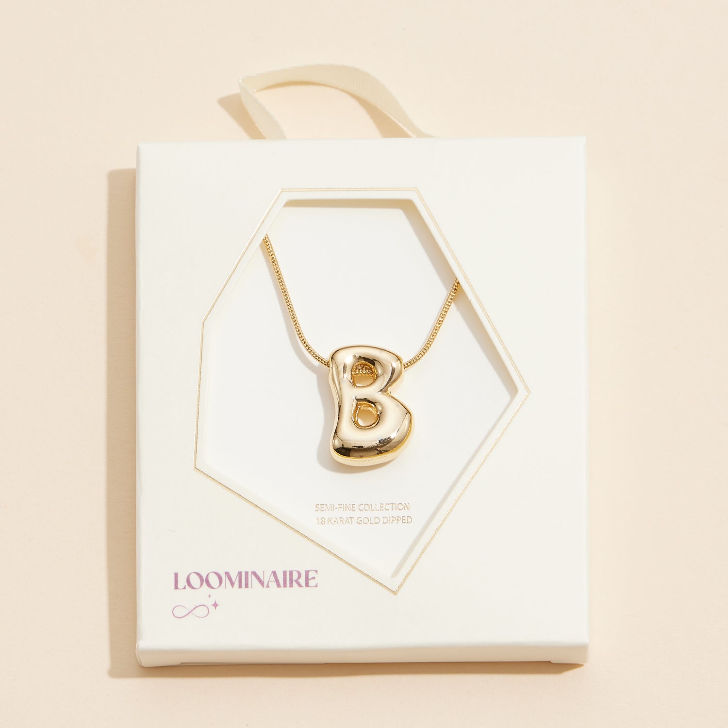 16 Assorted Pack of Bubble Design Initial Short Necklaces