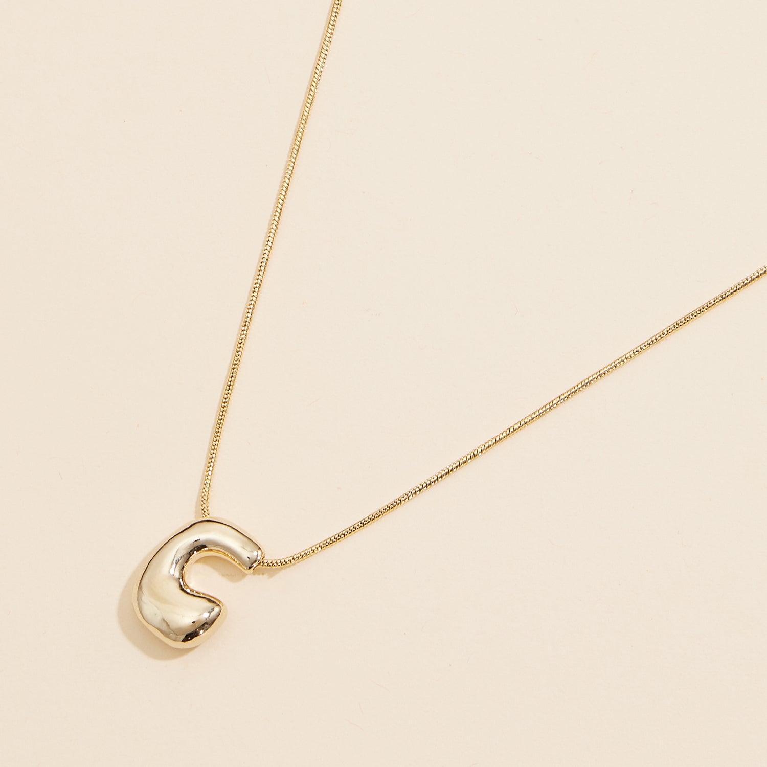 16 Assorted Pack of Bubble Design Initial Short Necklaces