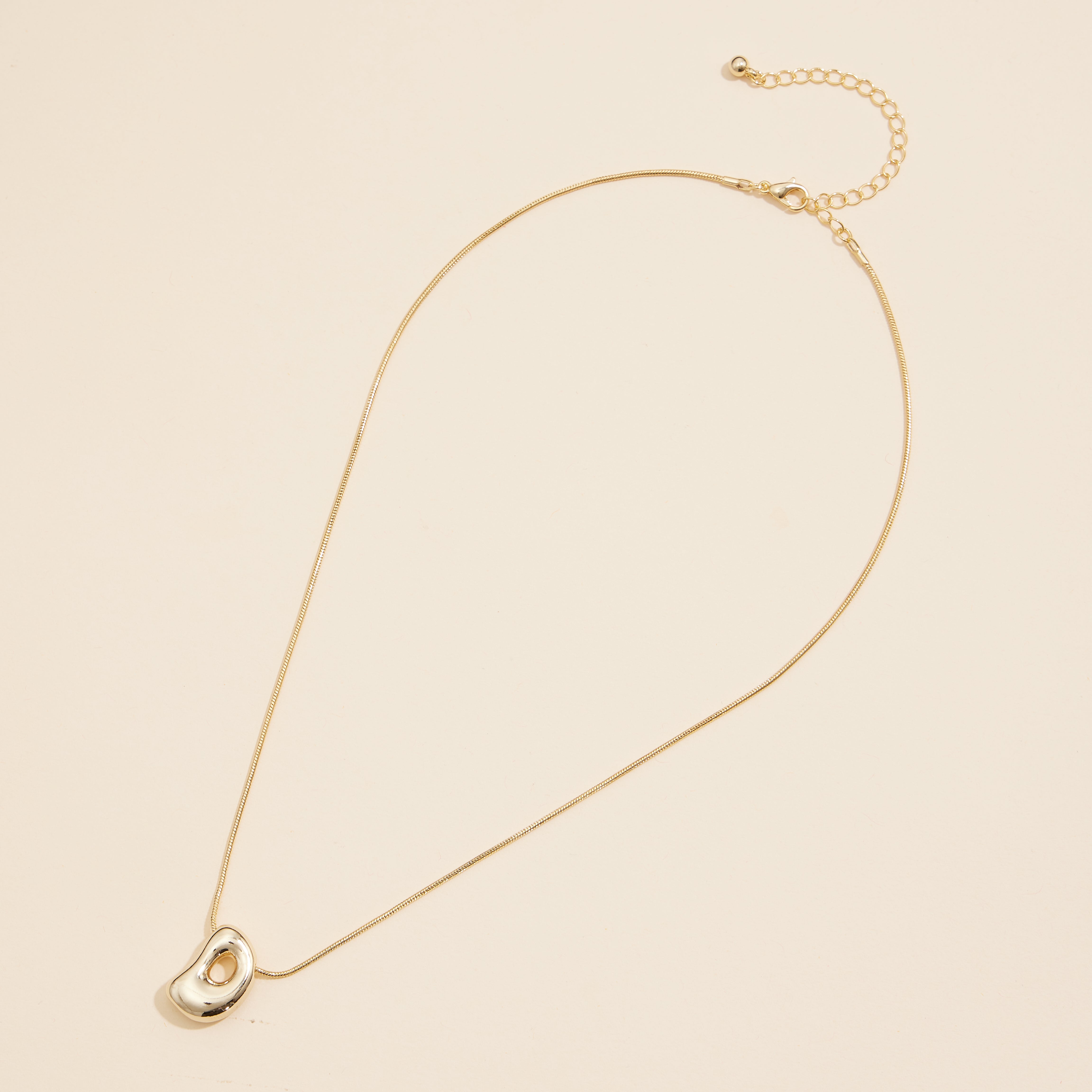 16 Assorted Pack of Bubble Design Initial Short Necklaces