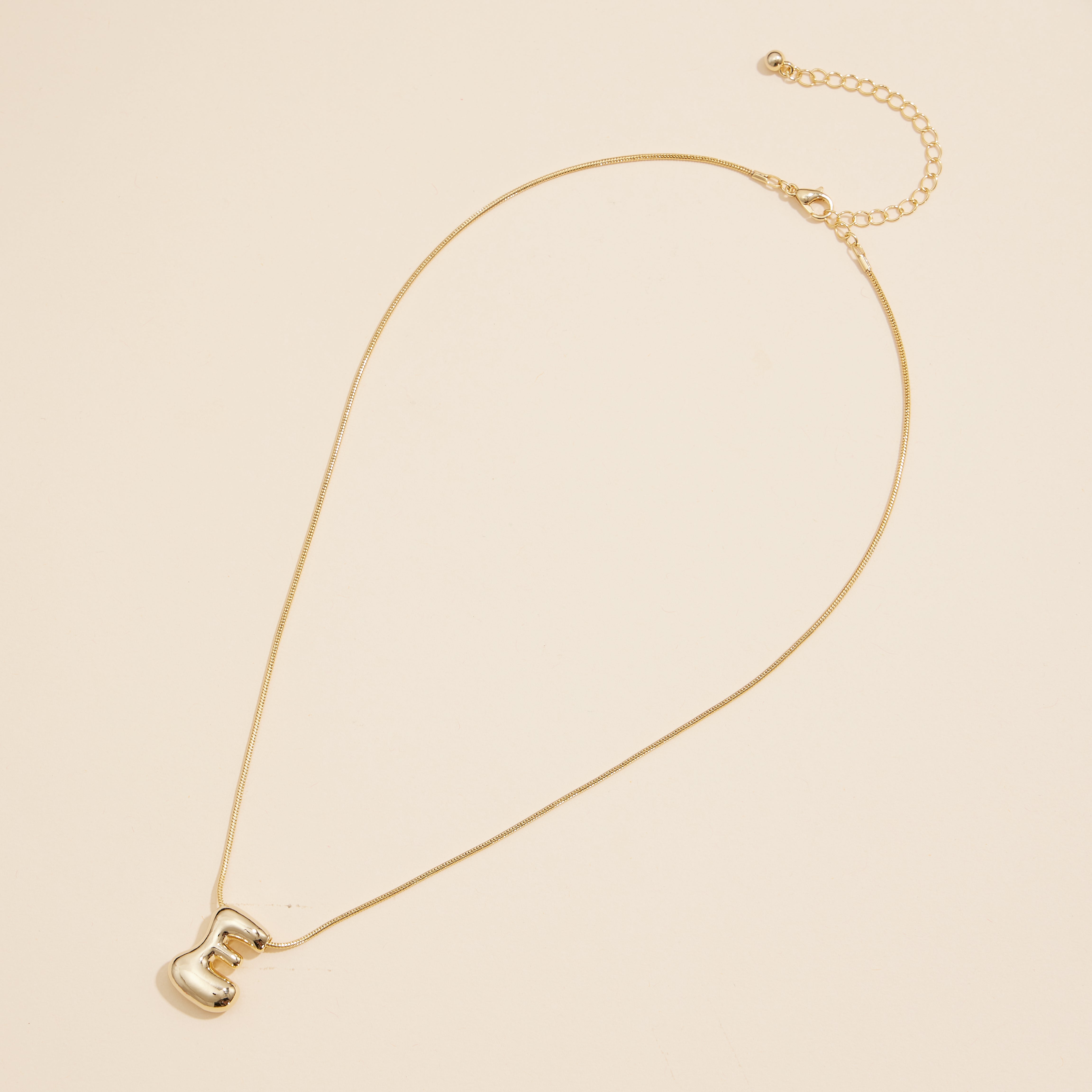 16 Assorted Pack of Bubble Design Initial Short Necklaces