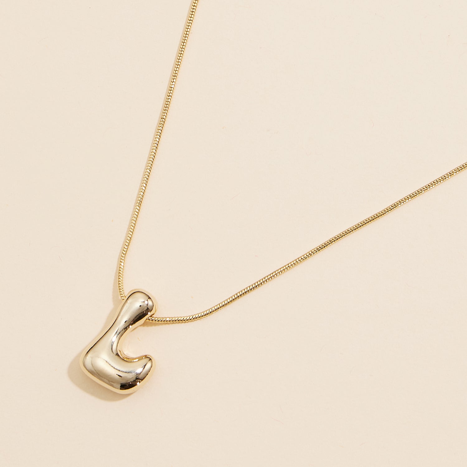 16 Assorted Pack of Bubble Design Initial Short Necklaces