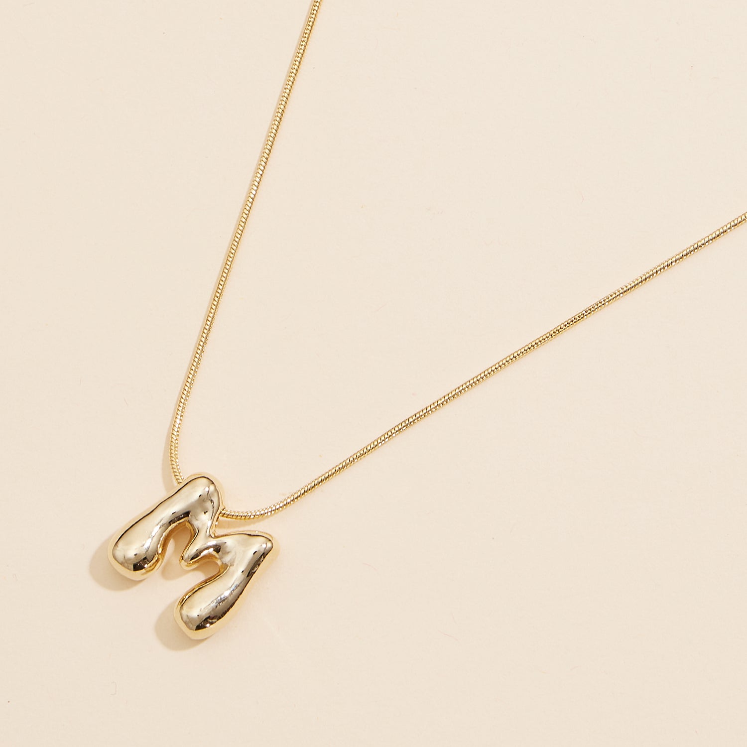 16 Assorted Pack of Bubble Design Initial Short Necklaces