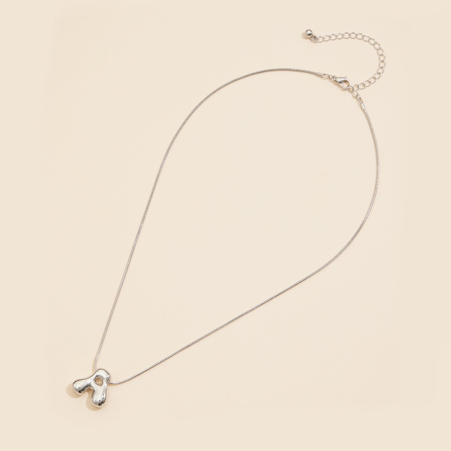 16 Assorted Pack of Bubble Design Initial Short Necklaces