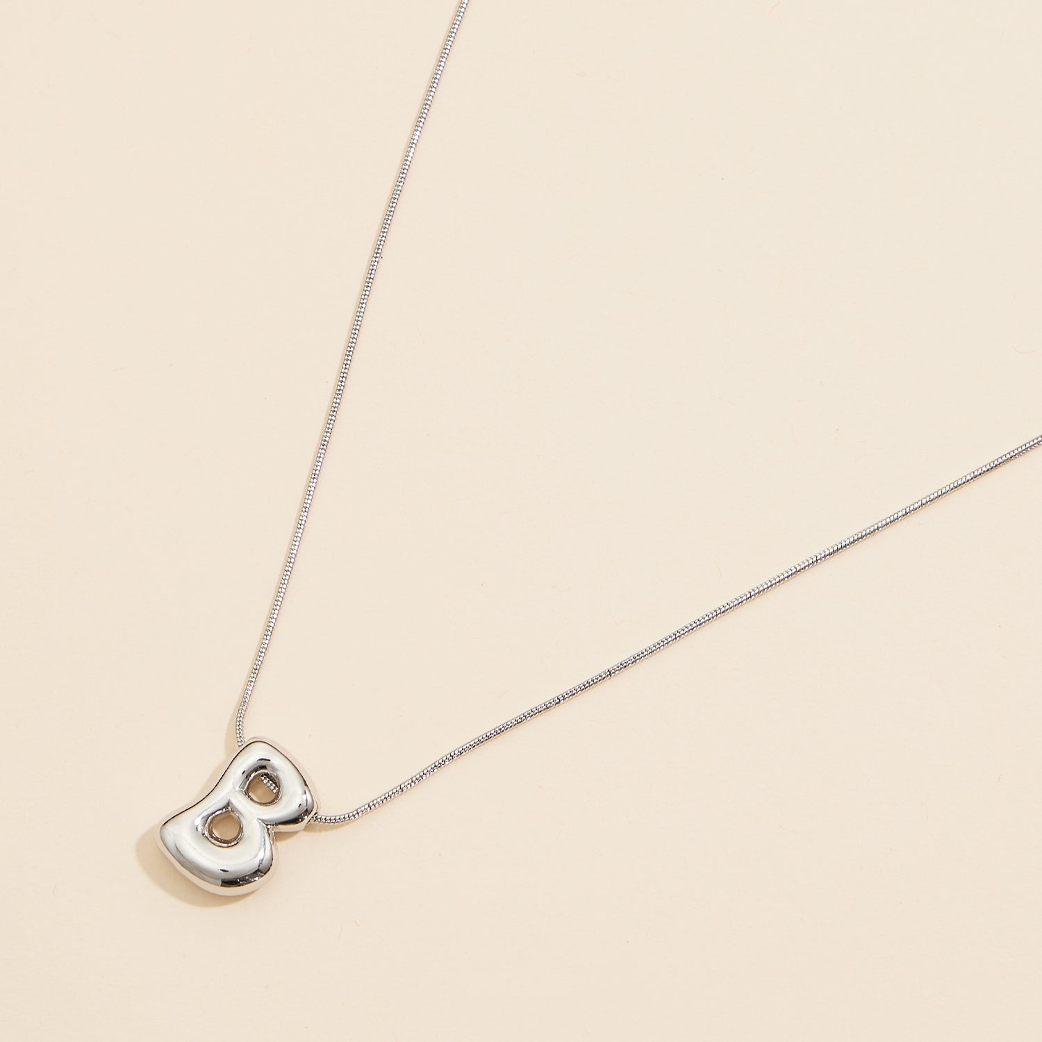 16 Assorted Pack of Bubble Design Initial Short Necklaces